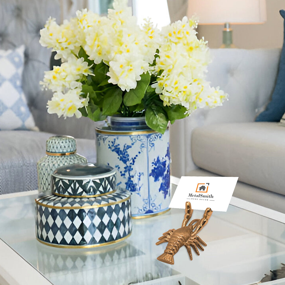 Aluminum luxurious Card Holder Stunning Gold Finish For Office , Home