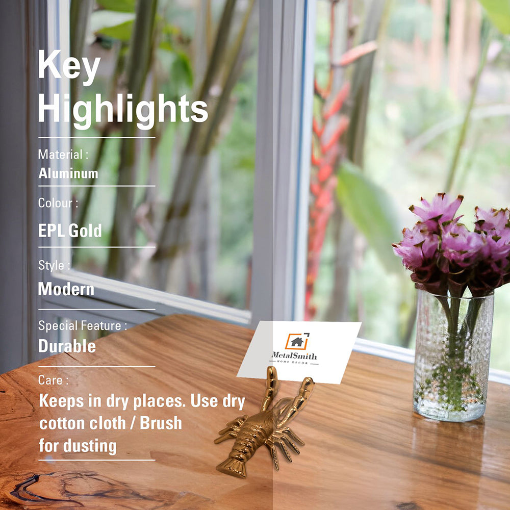 Aluminum luxurious Card Holder Stunning Gold Finish For Office , Home