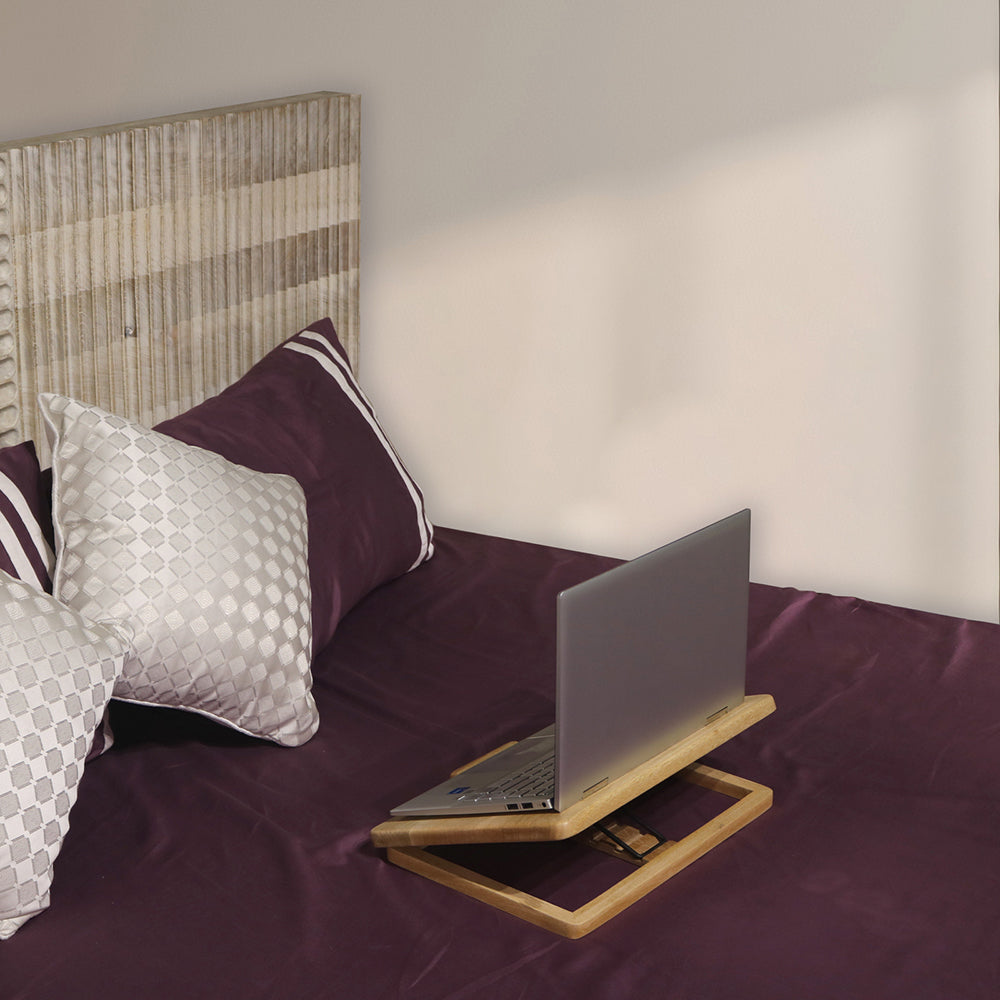 Wooden Decorative Foldable Multipurpose Laptop Table For Office , Living Room ( Pre - Assemble )