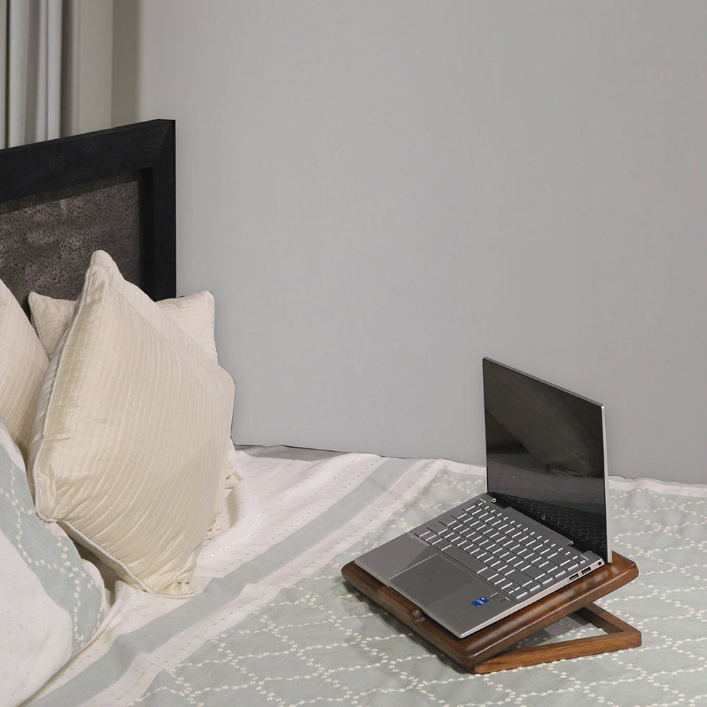 Wooden Decorative Foldable Multipurpose Laptop Table For Office , Living Room ( Pre - Assemble )