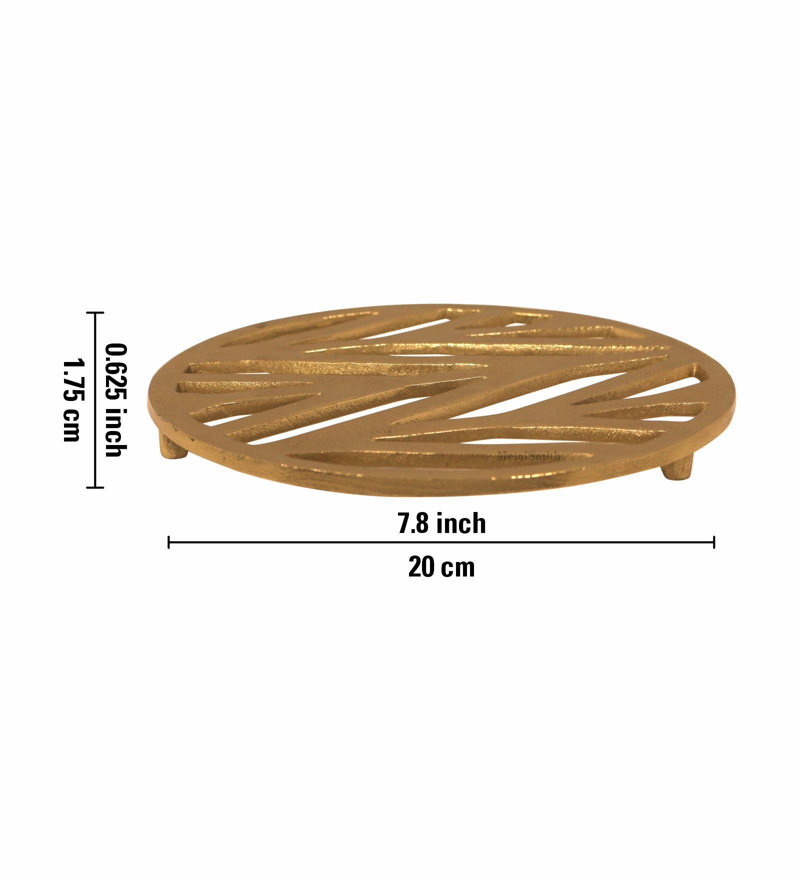 Metal Patterned Trivet - Gold