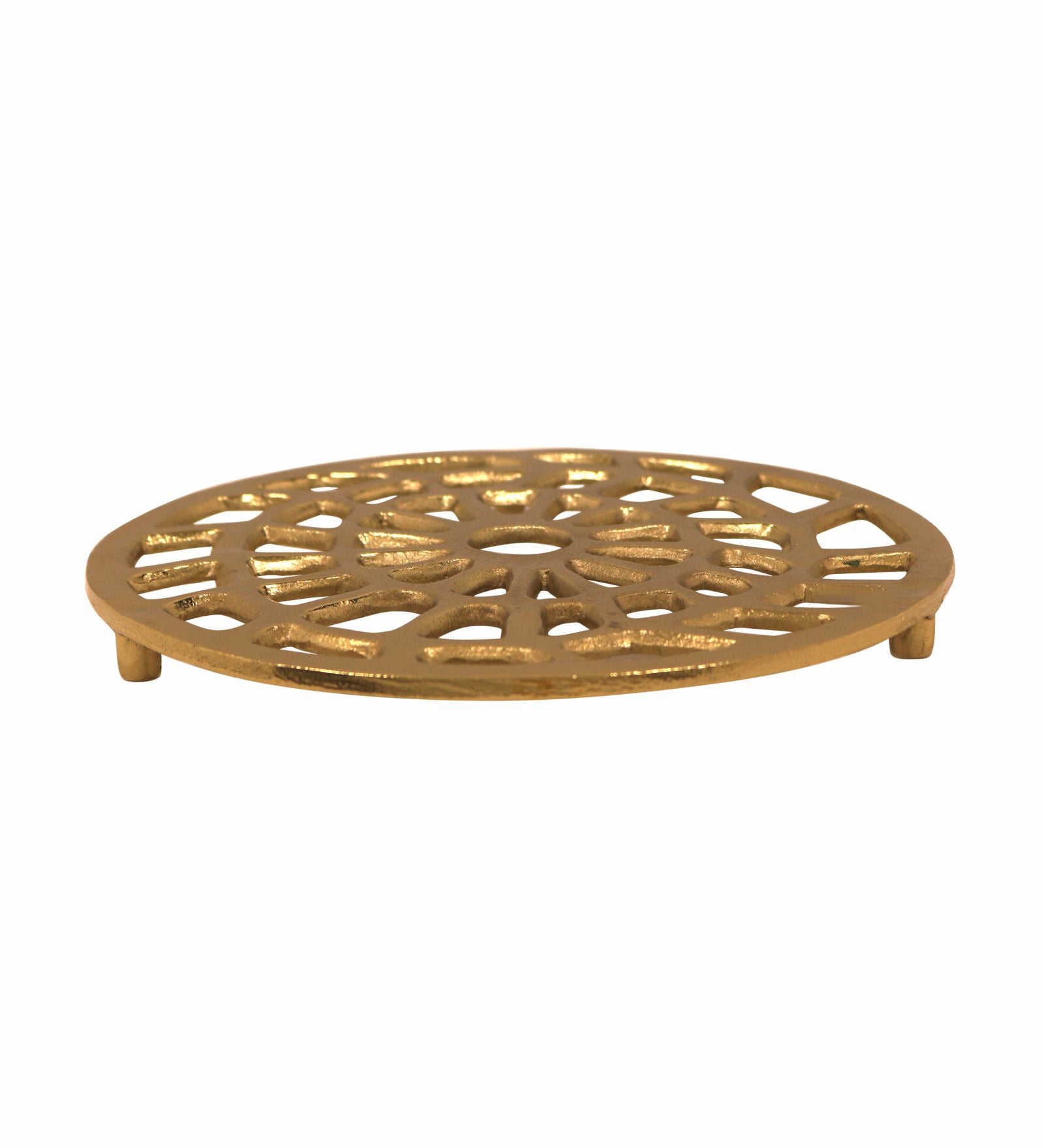 Webbed Metal Trivet - Gold