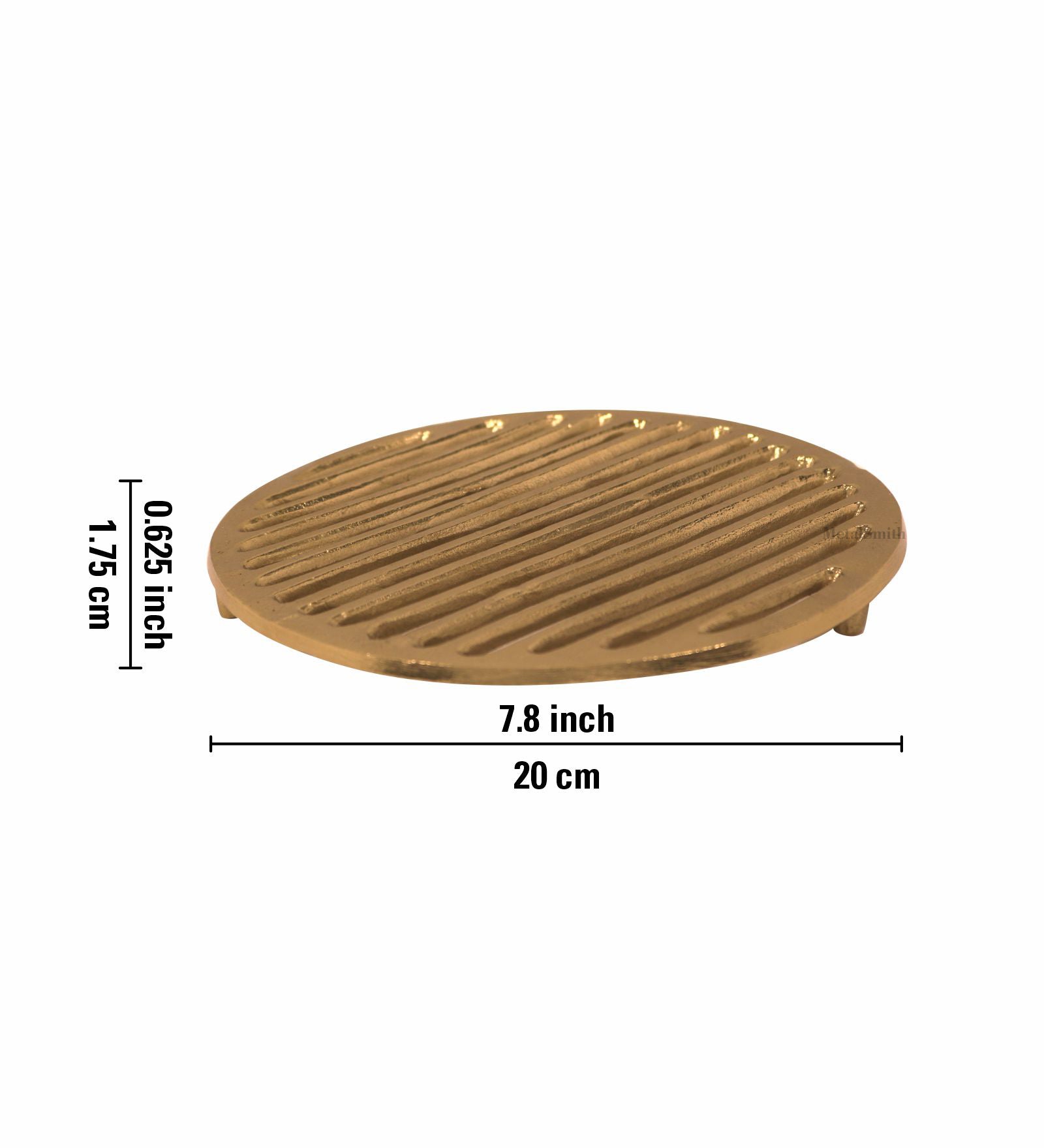 Metal Round Trivet - Gold