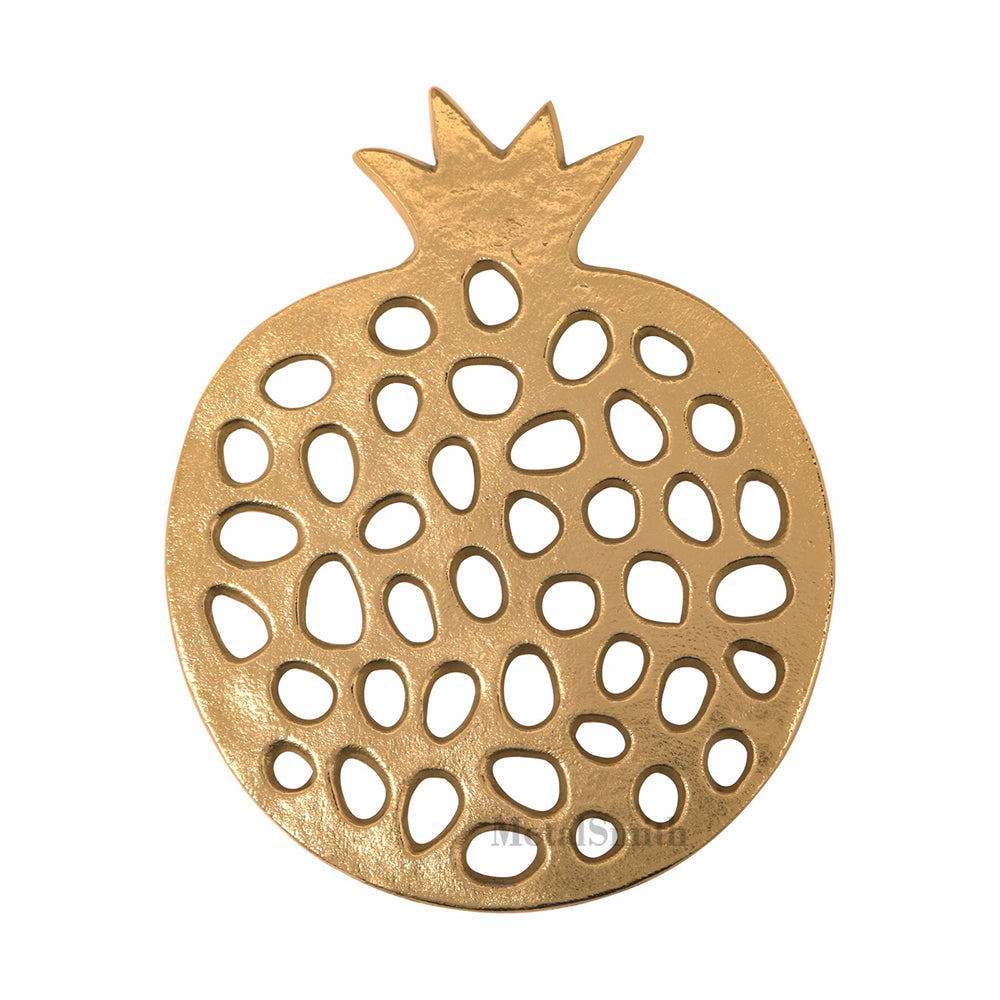 Metal Designer Non-Slip Dining Place Gold Finish Trivet For Kitchen ( Pack of 1 )