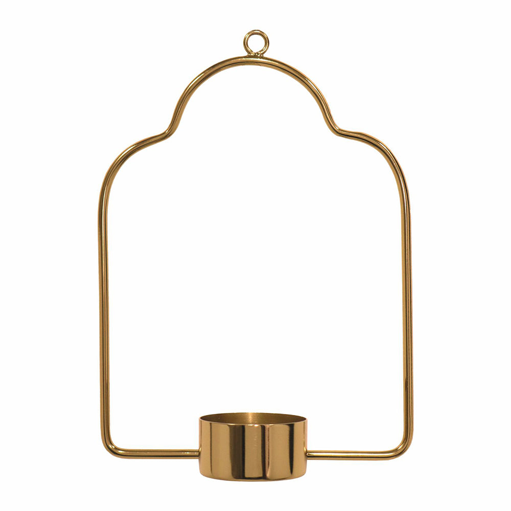 Metalsmith Tea Light Holder Iron Decorative Tealight Holder (Gold, Pack of 1)