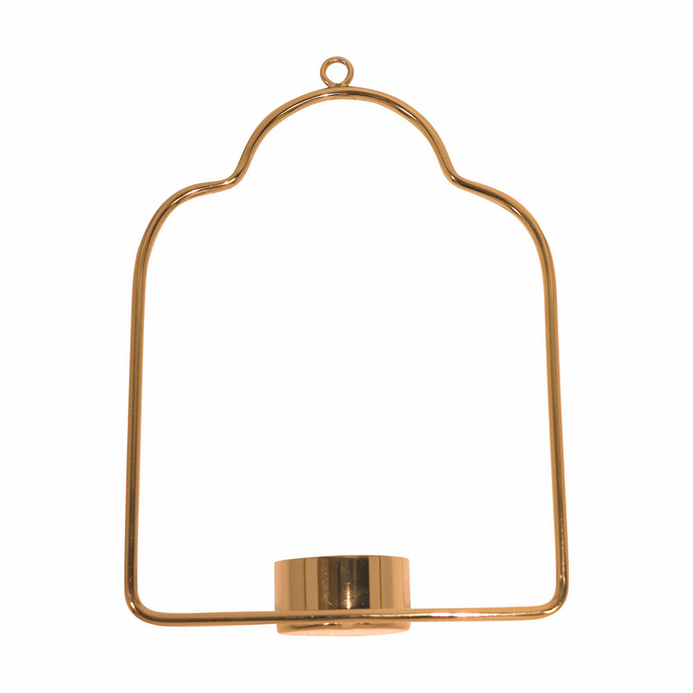 Metalsmith Tea Light Holder Iron Decorative Tealight Holder (Gold, Pack of 1)