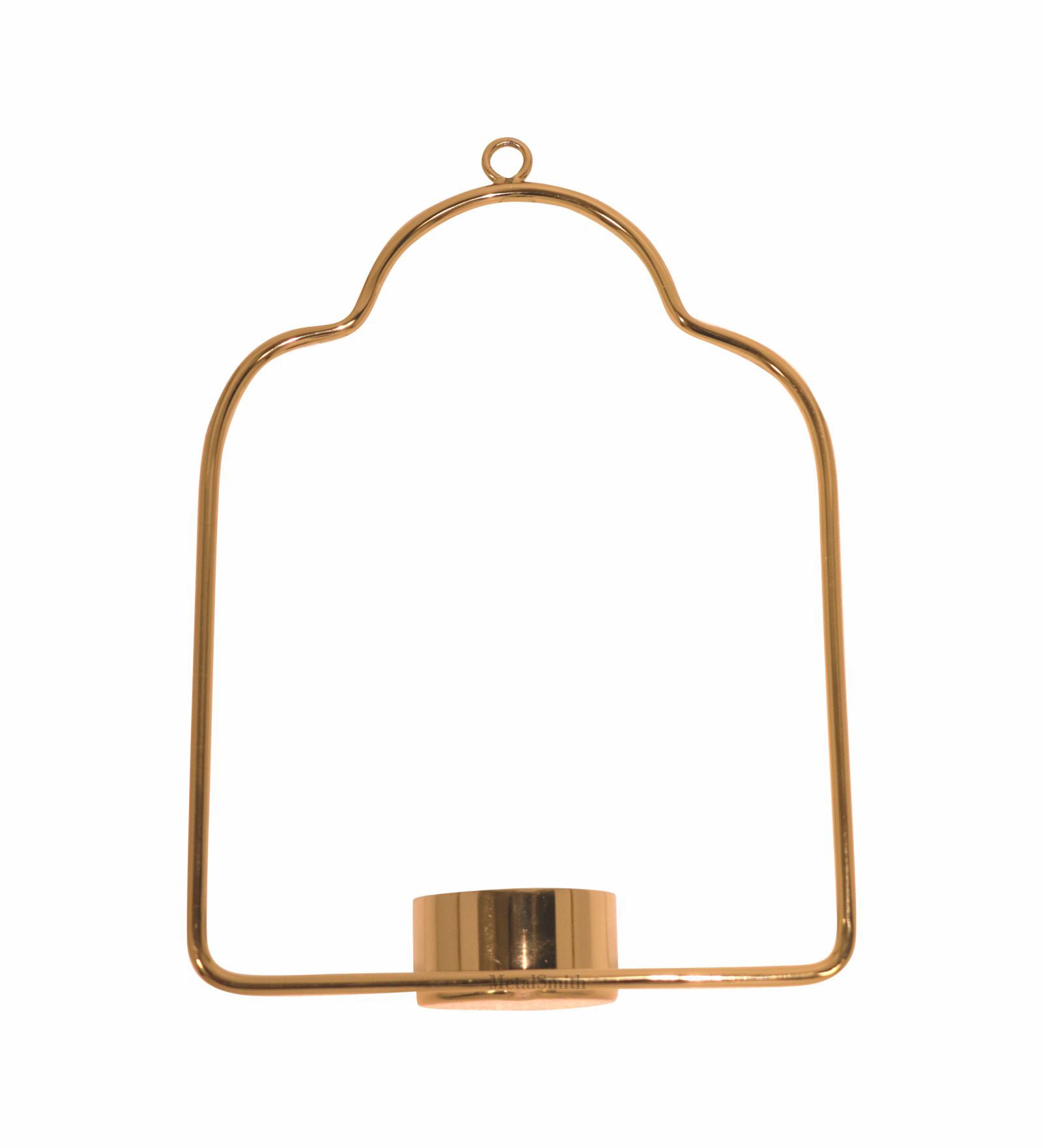 Metal Hanging Tealight Holder - Gold
