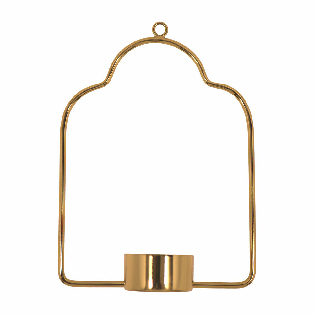Metalsmith Tea Light Holder Iron Decorative Tealight Holder (Gold, Pack of 1)