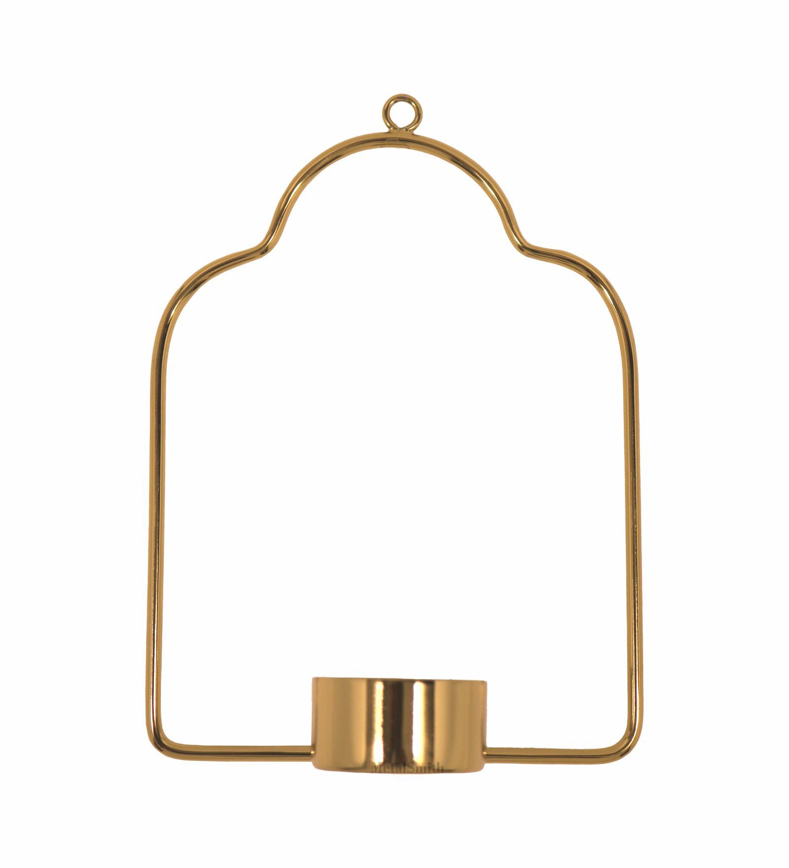 Metal Hanging Tealight Holder - Gold