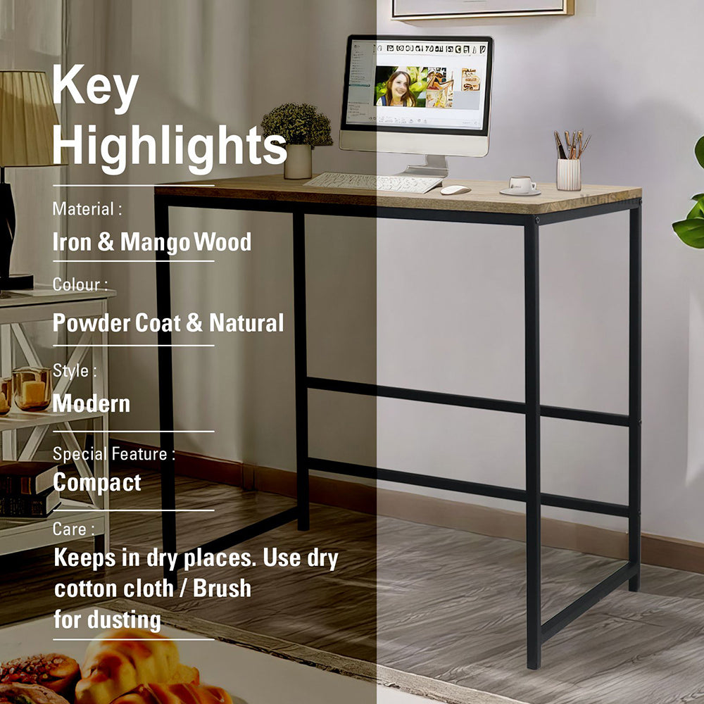 Decorative Study Table for Students - Office Table, Adults Work Table for Home Office - PC, Laptop, Desktop, Drawing, Computer Table with Storage Space