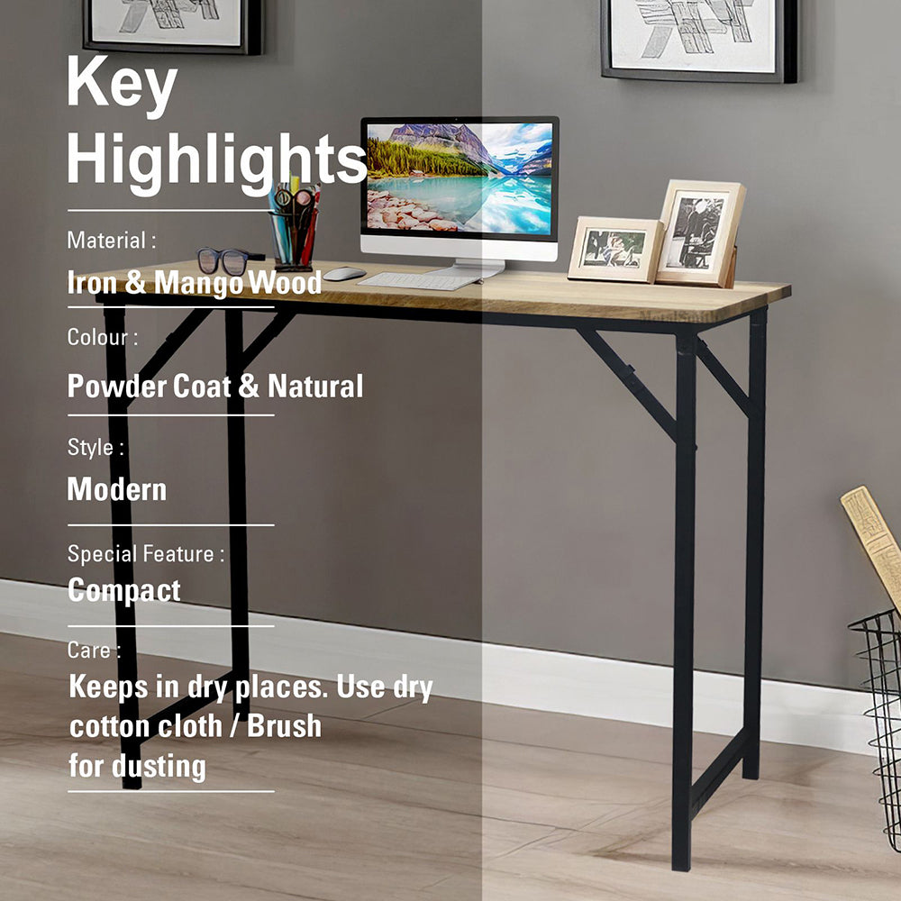 Decorative Study Table for Students - Office Table, Adults Work Table for Home Office - PC, Laptop, Desktop, Drawing, Computer Table with Storage Space