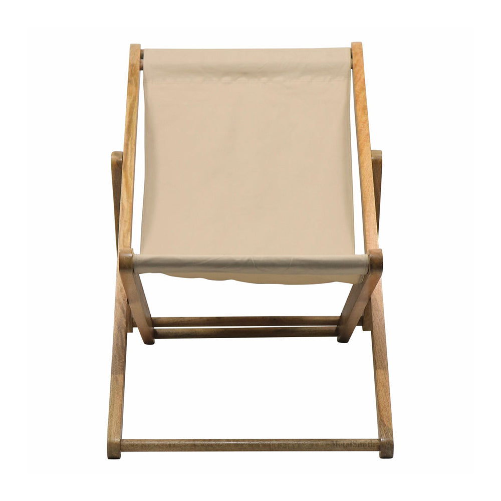The Better Home Recliner Chair for Home Recline |Folding Chair/Camping Chair/Foldable Chair/Garden Chair |Outdoor Chair/Outdoor Furniture / Wooden & Fabric Material (Natural)