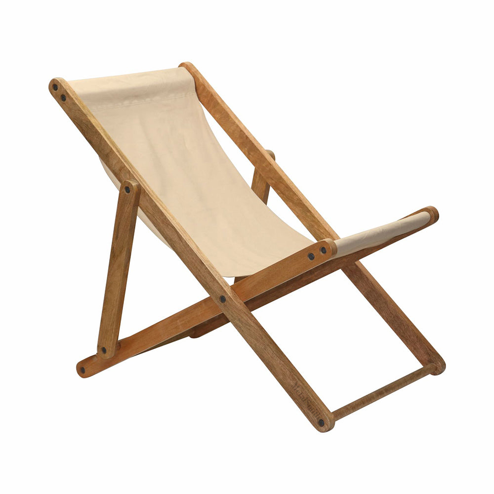 The Better Home Recliner Chair for Home Recline |Folding Chair/Camping Chair/Foldable Chair/Garden Chair |Outdoor Chair/Outdoor Furniture / Wooden & Fabric Material (Natural)