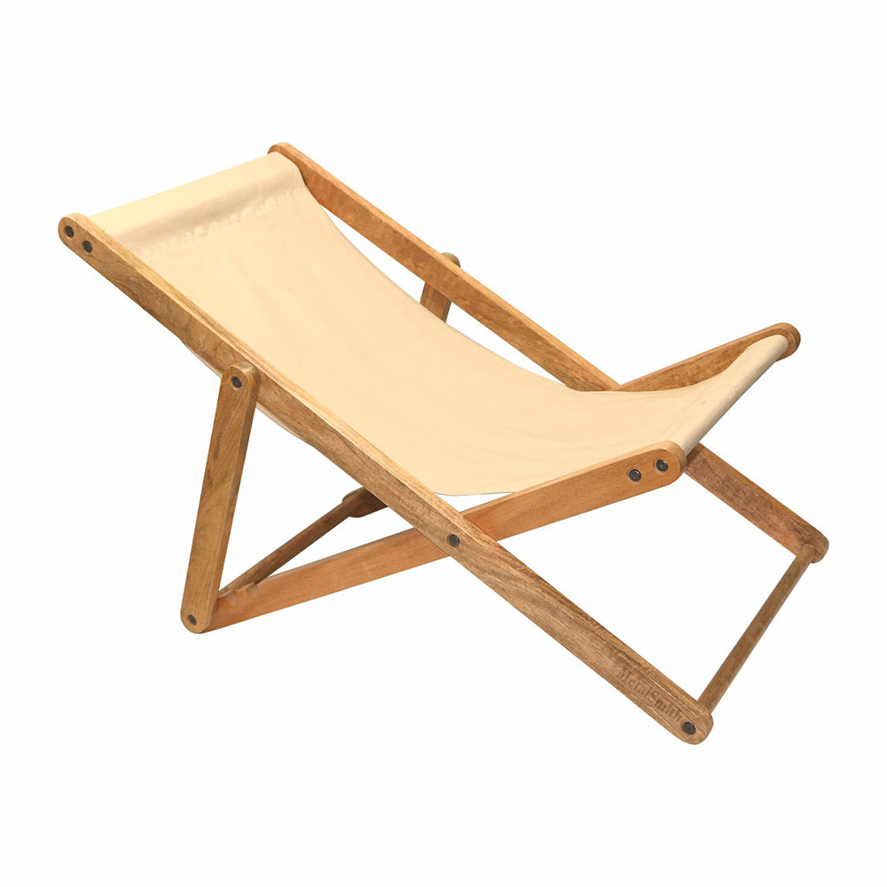 The Better Home Recliner Chair for Home Recline |Folding Chair/Camping Chair/Foldable Chair/Garden Chair |Outdoor Chair/Outdoor Furniture / Wooden & Fabric Material (Natural)