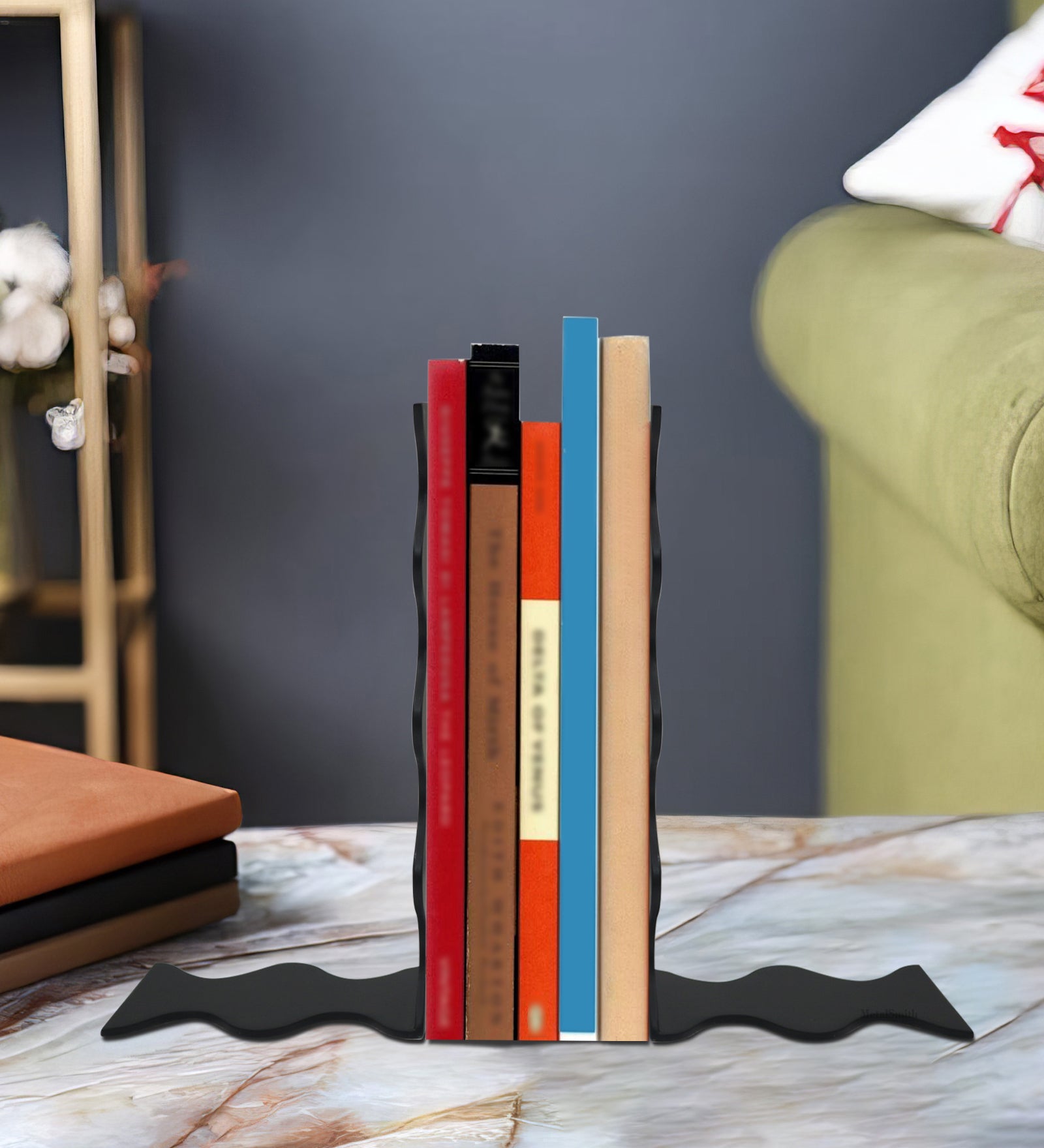 Metalsmith Decorative Metal Bookends | Set of 2 for Office, Library & Home Décor