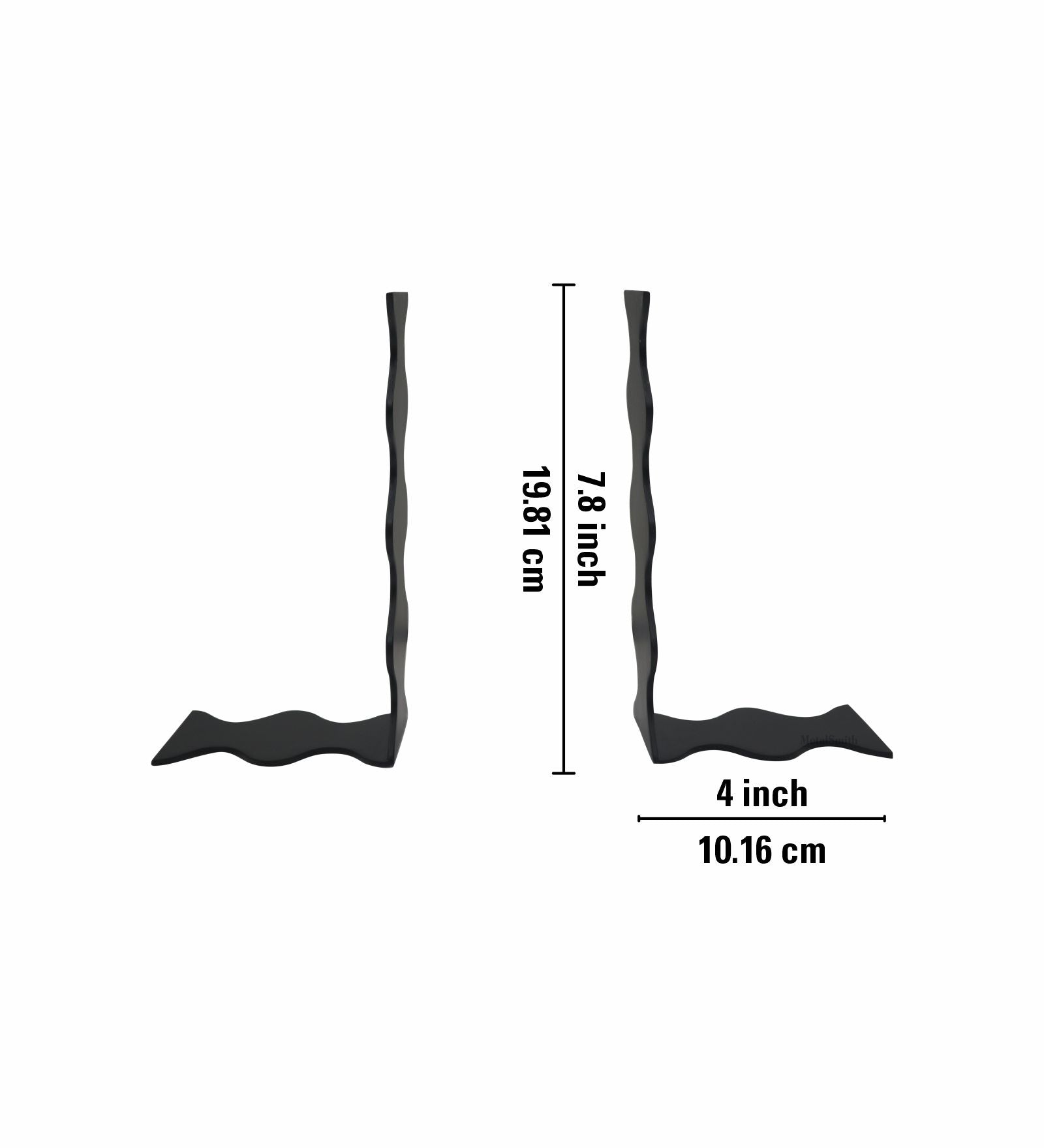 Metalsmith Decorative Metal Bookends | Set of 2 for Office, Library & Home Décor