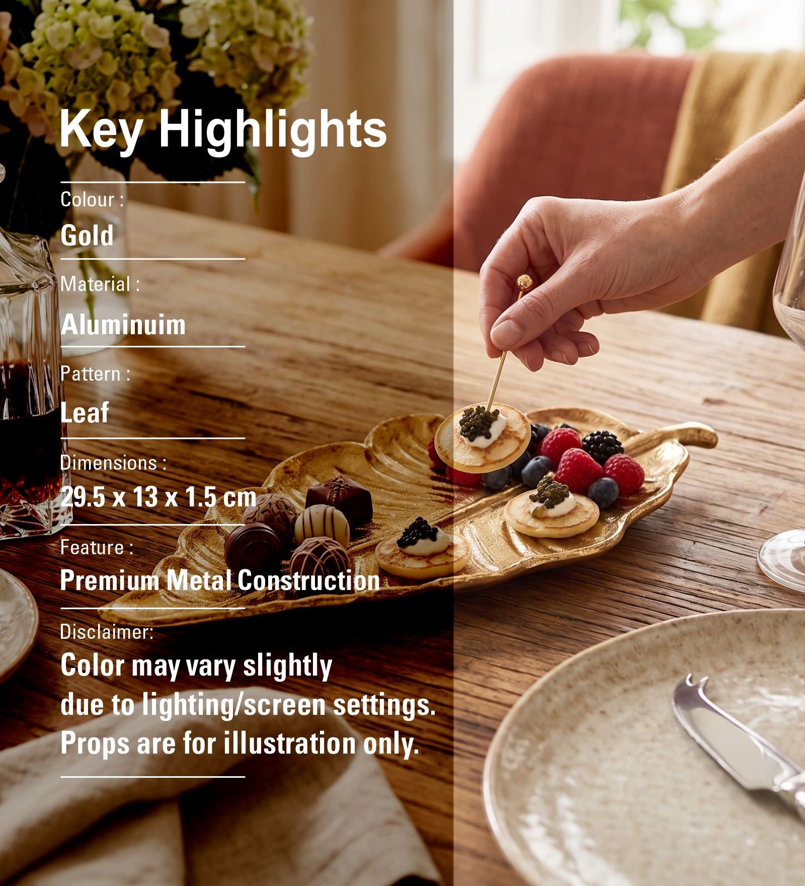 Nims Metal Serveware - Gold