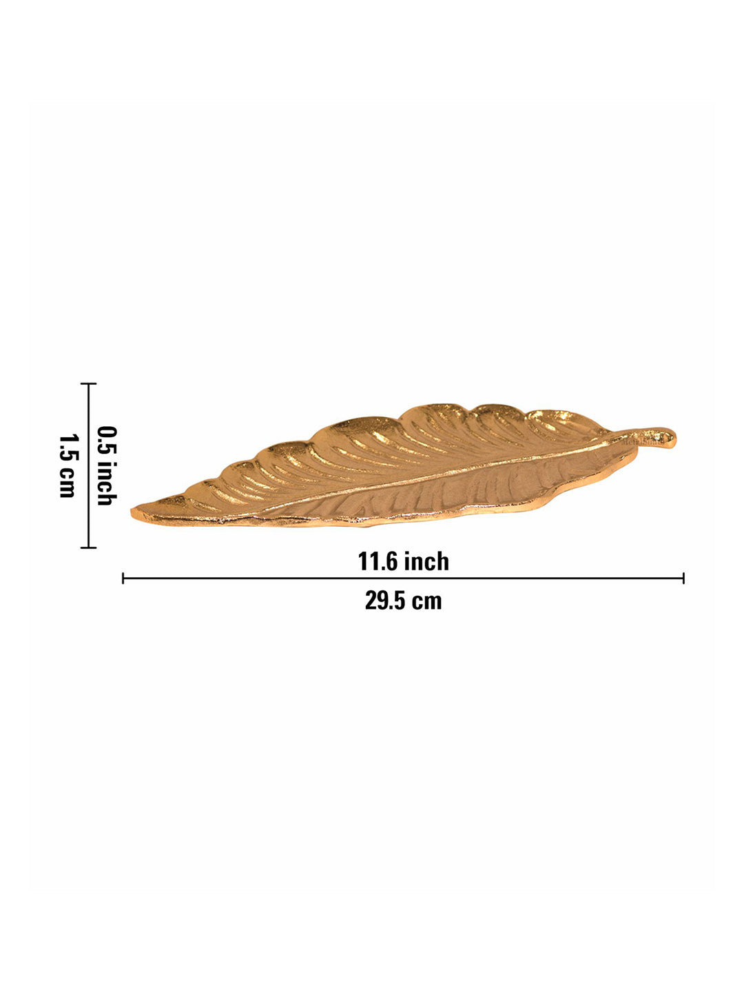 Gold Leaf Decorative Serving Tray Platter Decorative Tray for Center Table Centerpiece Platter Tray for Home Décor - Gold