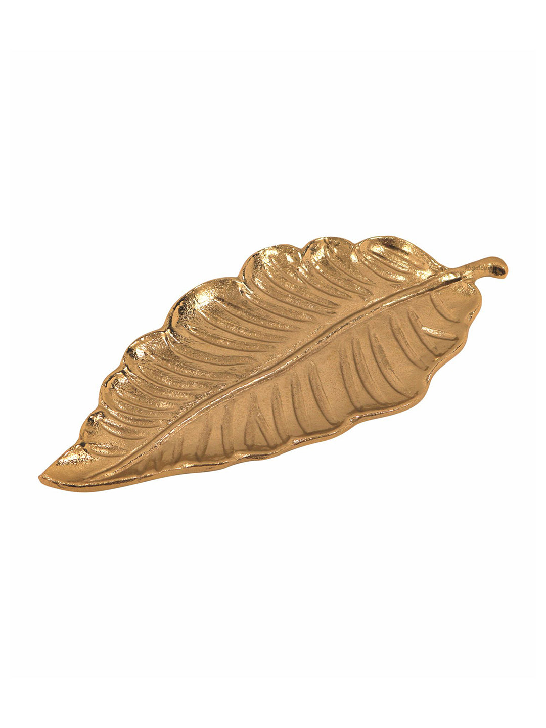 Gold Leaf Decorative Serving Tray Platter Decorative Tray for Center Table Centerpiece Platter Tray for Home Décor - Gold