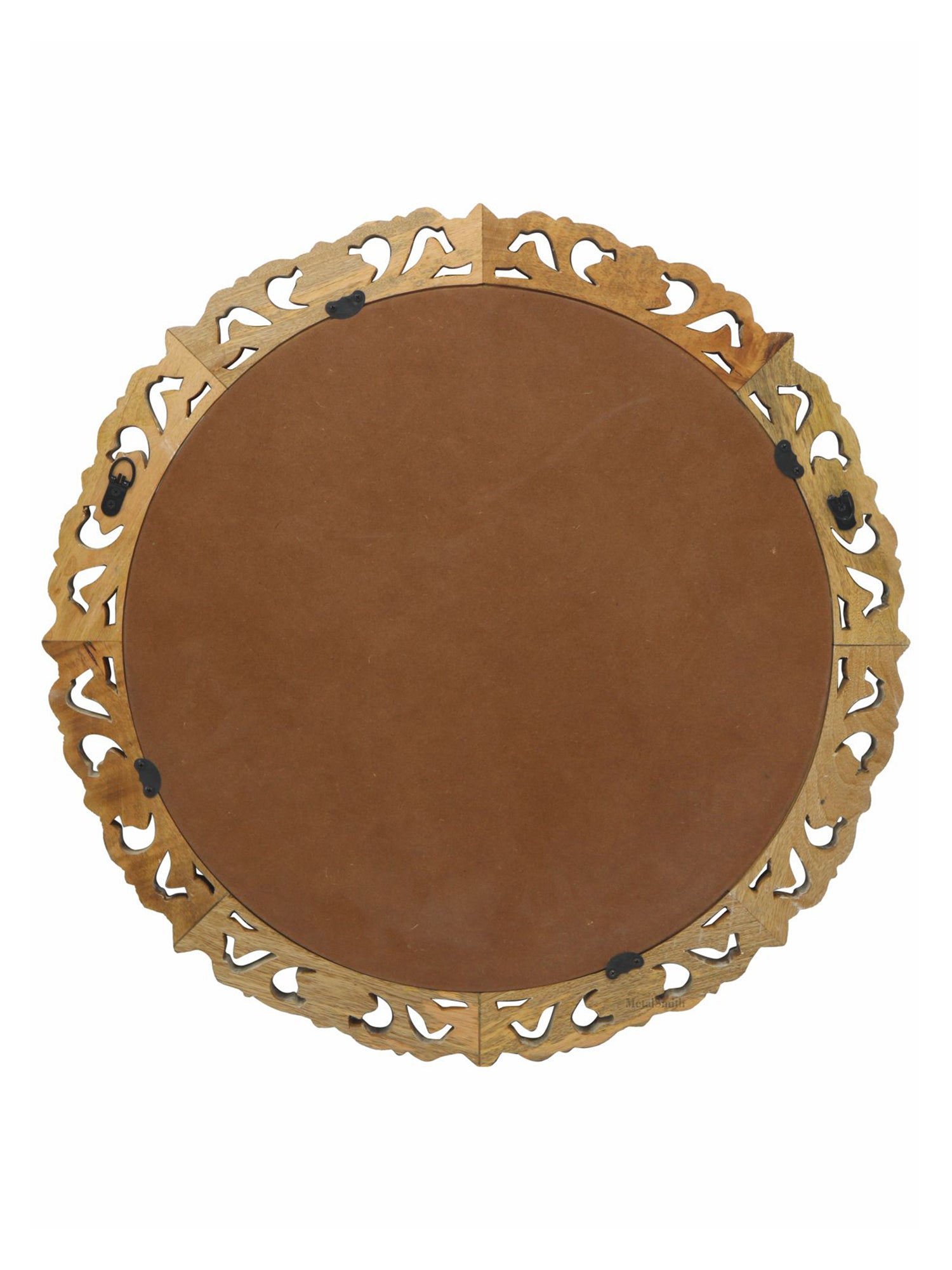 Decorative Hanging Mirror With Wooden Frame For Bathroom Wall Décor And Living Room