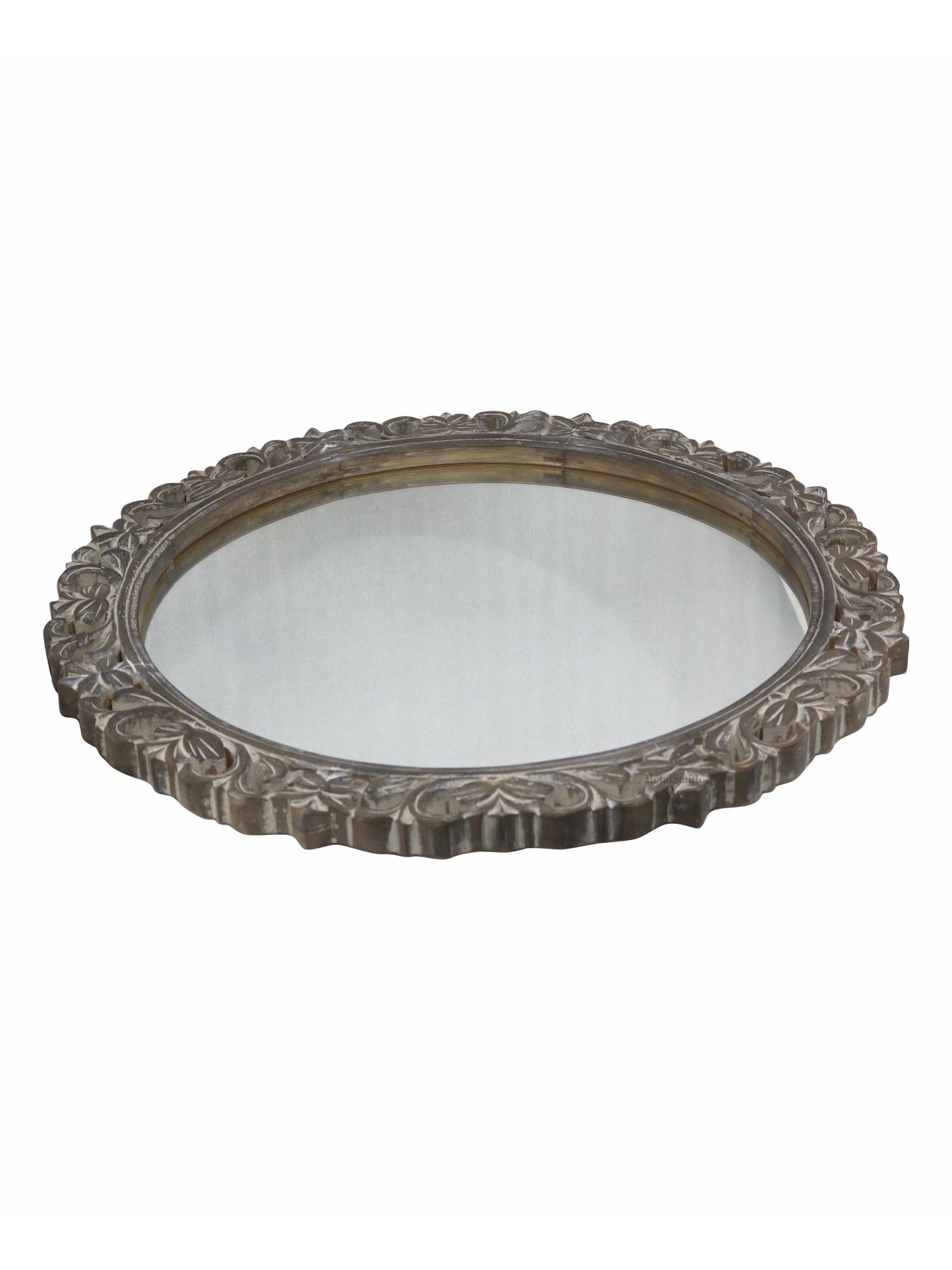 Decorative Hanging Mirror With Wooden Frame For Bathroom Wall Décor And Living Room