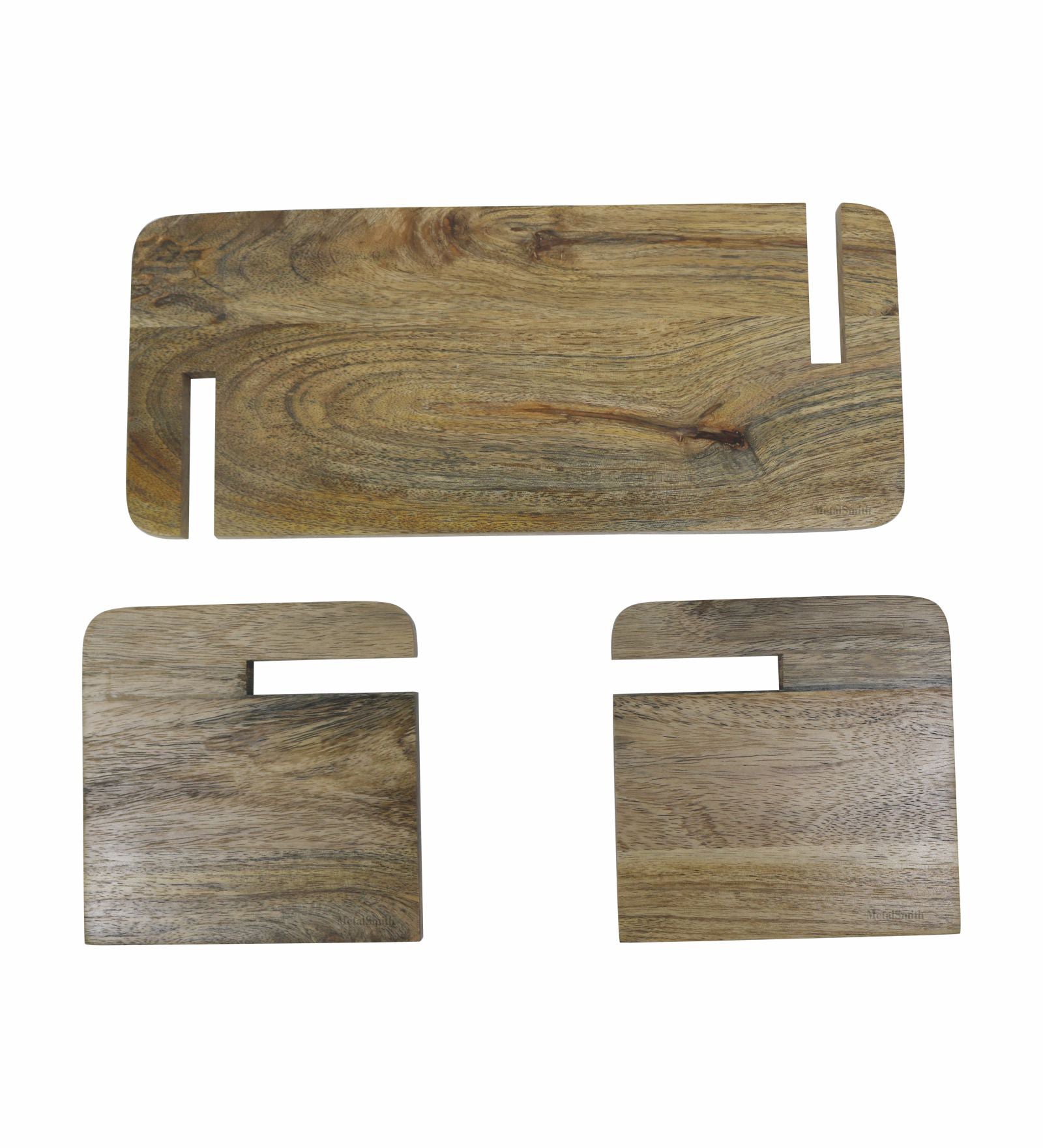 Wooden Storage Rack, Set Of 2 - Natural