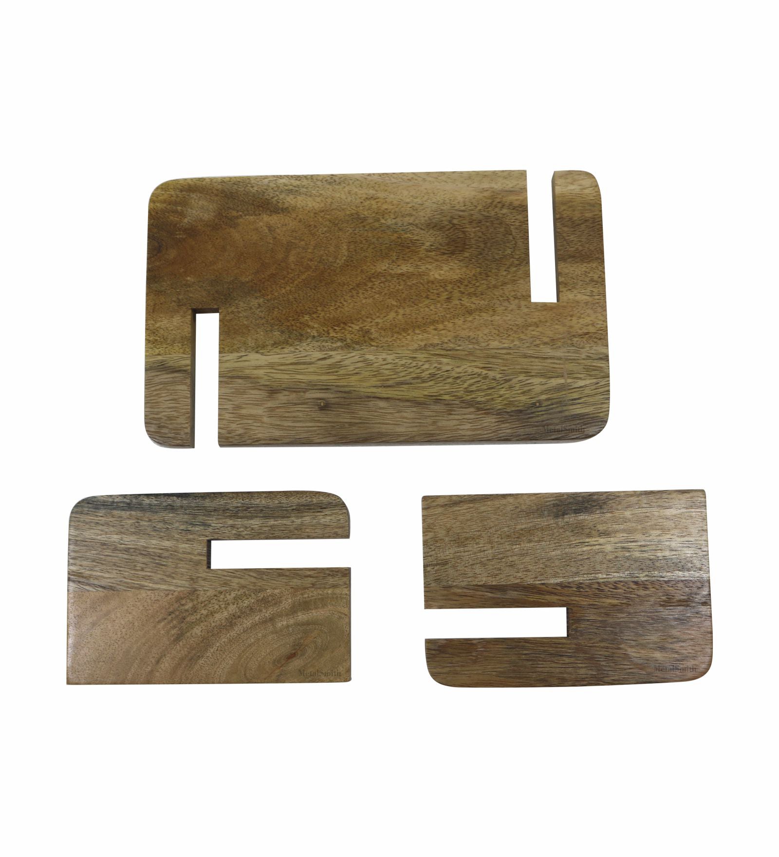 Wooden Storage Rack, Set Of 2 - Natural