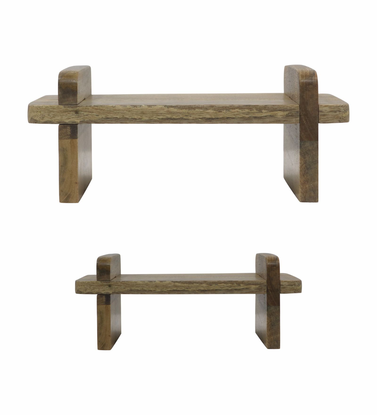 Wooden Storage Rack, Set Of 2 - Natural