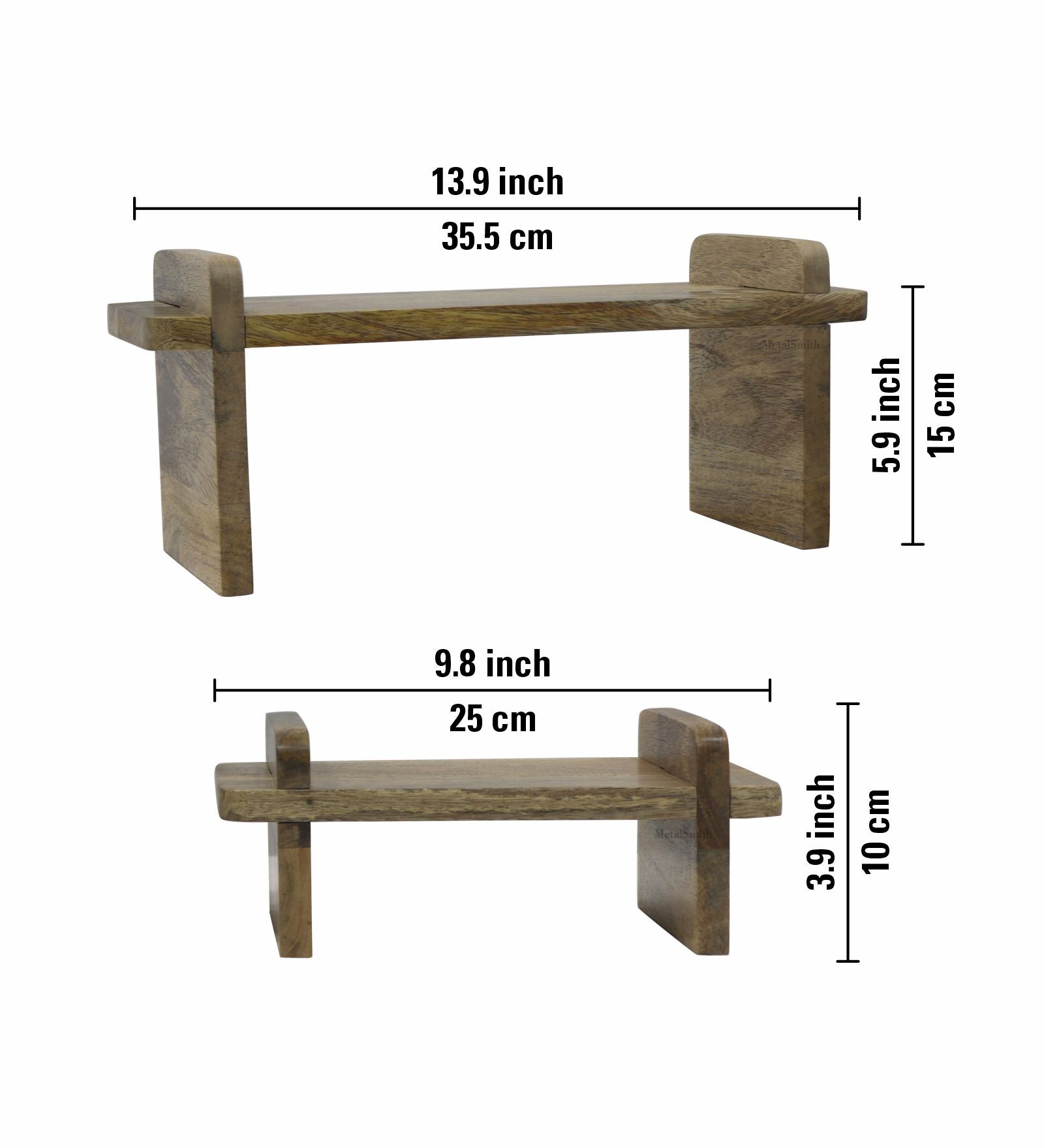 Wooden Storage Rack, Set Of 2 - Natural