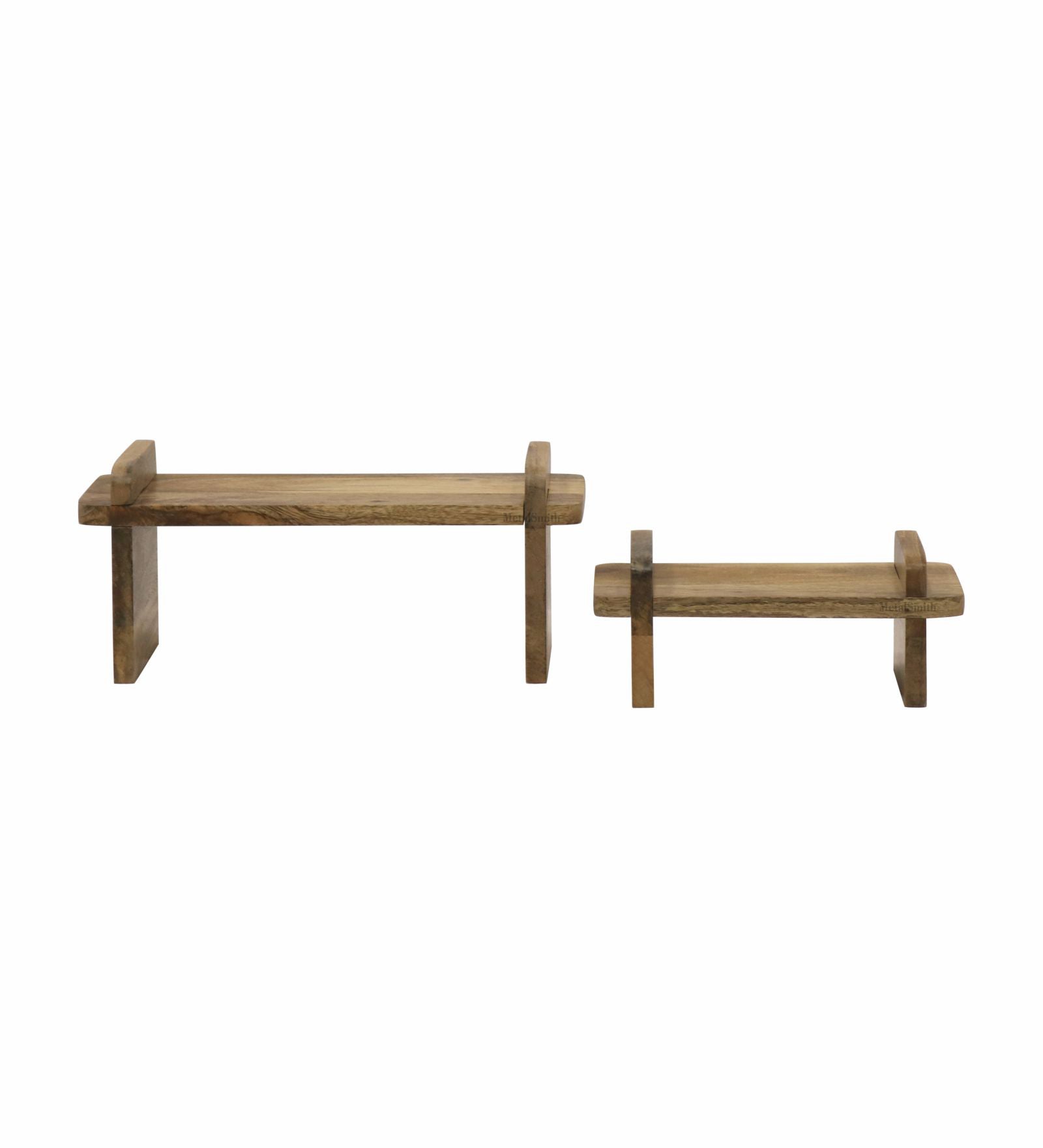 Wooden Storage Rack, Set Of 2 - Natural