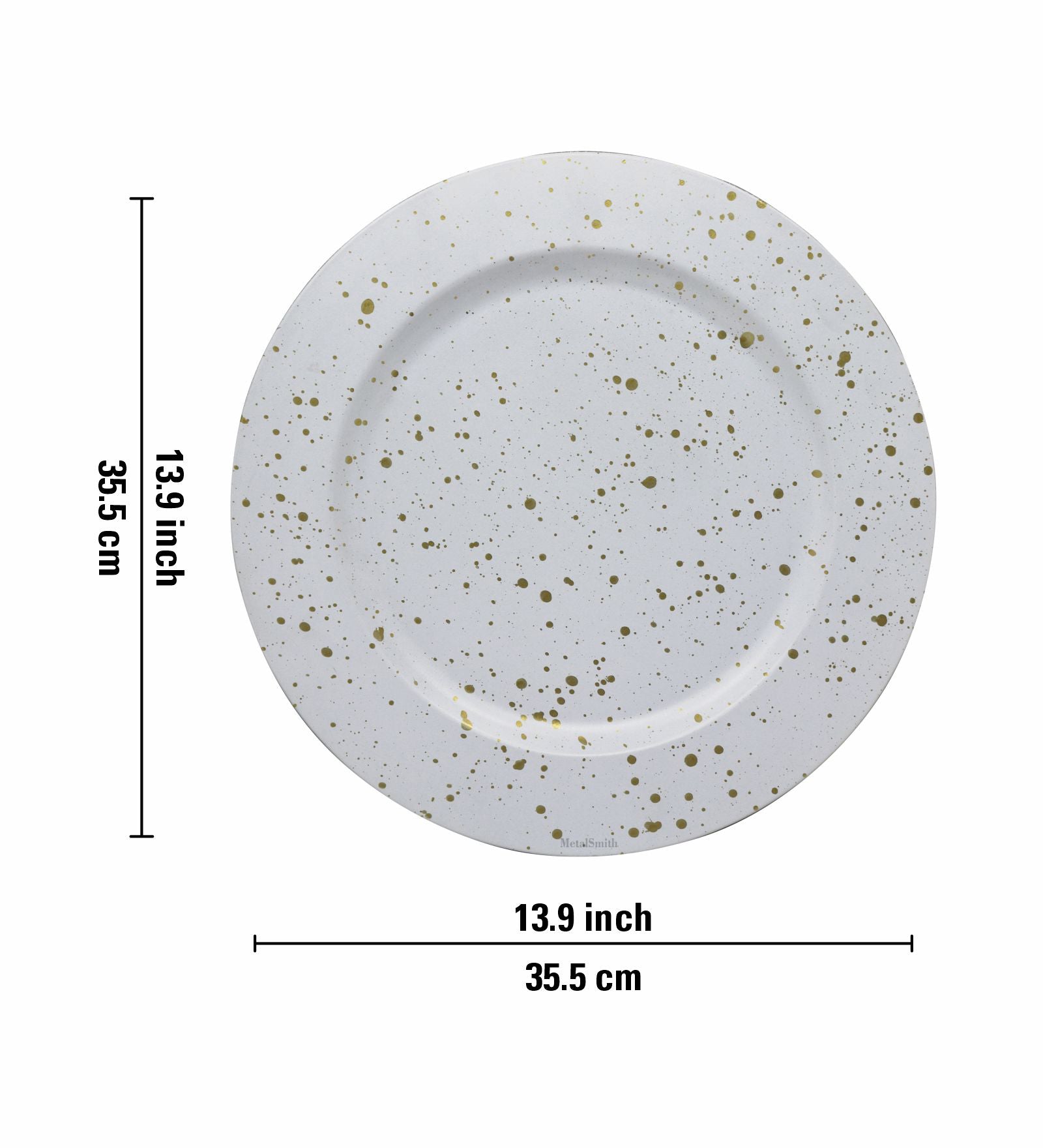 Metal Serving Platter, Pack Of 4 - White