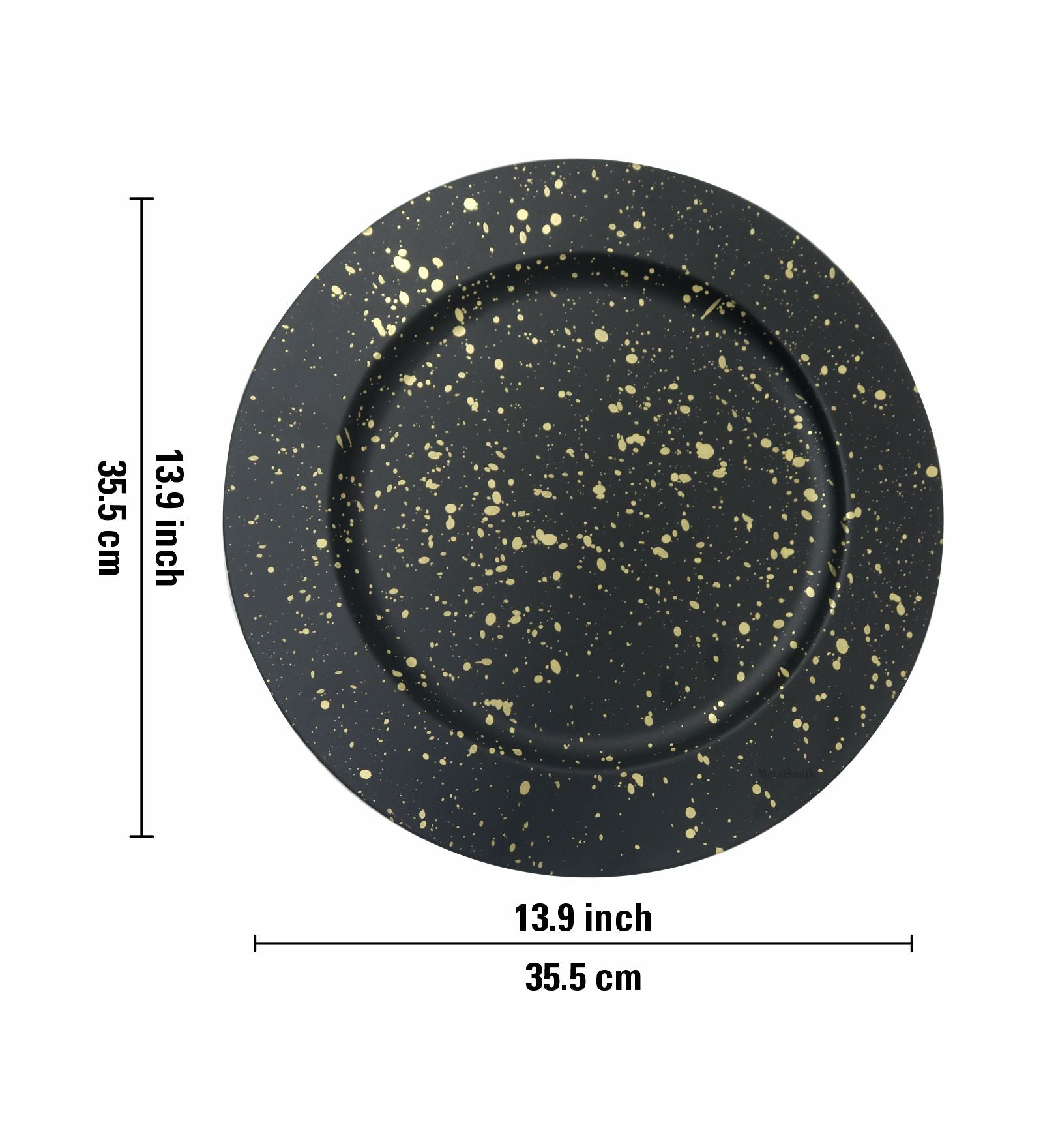 Metal Serving Platter, Pack Of 4 - Black