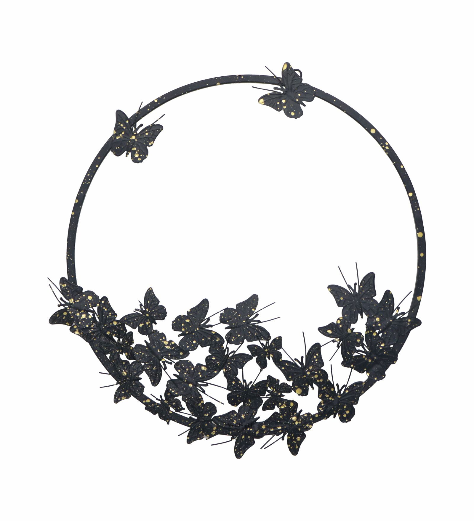 Metal Wall Hanging Decorative Accent - Black