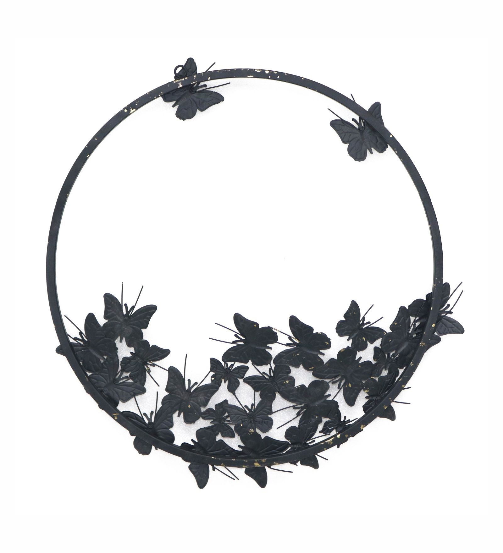 Metal Wall Hanging Decorative Accent - Black