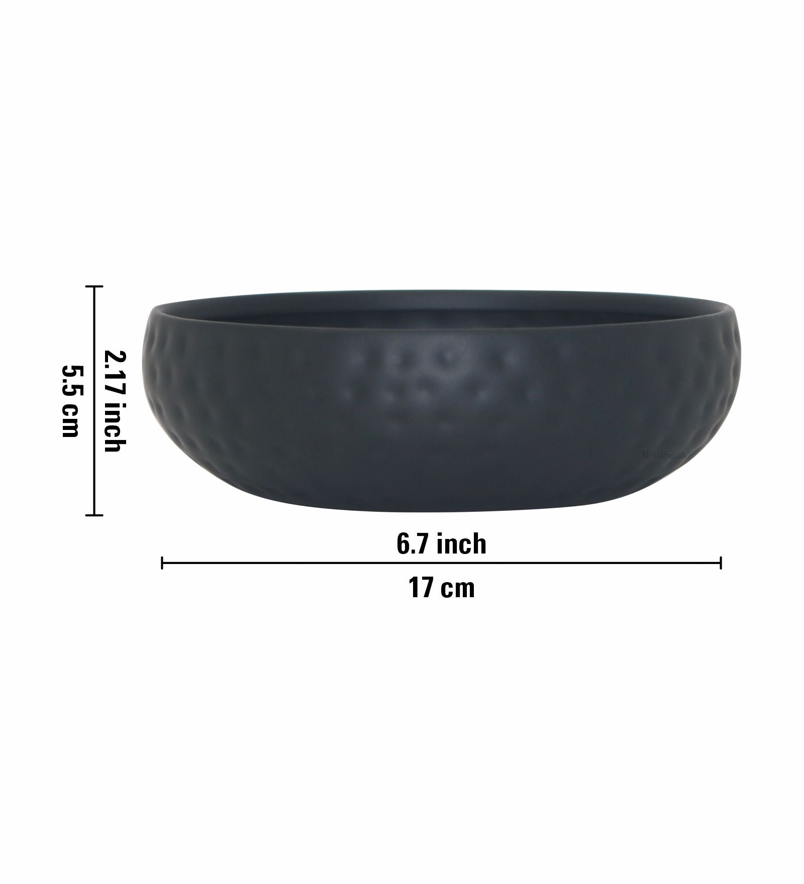 Velis Metal Serving Bowl - Black