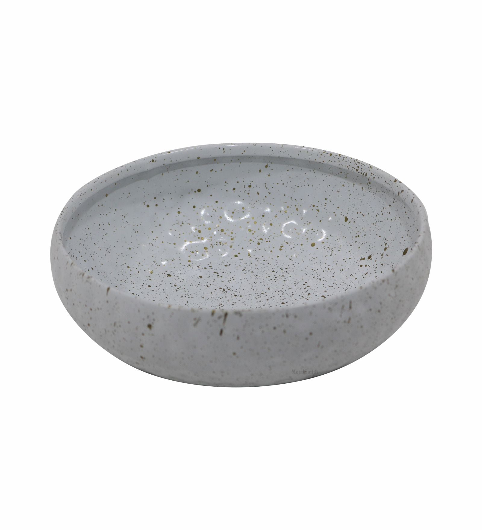Elora Metal Serving Bowl - White