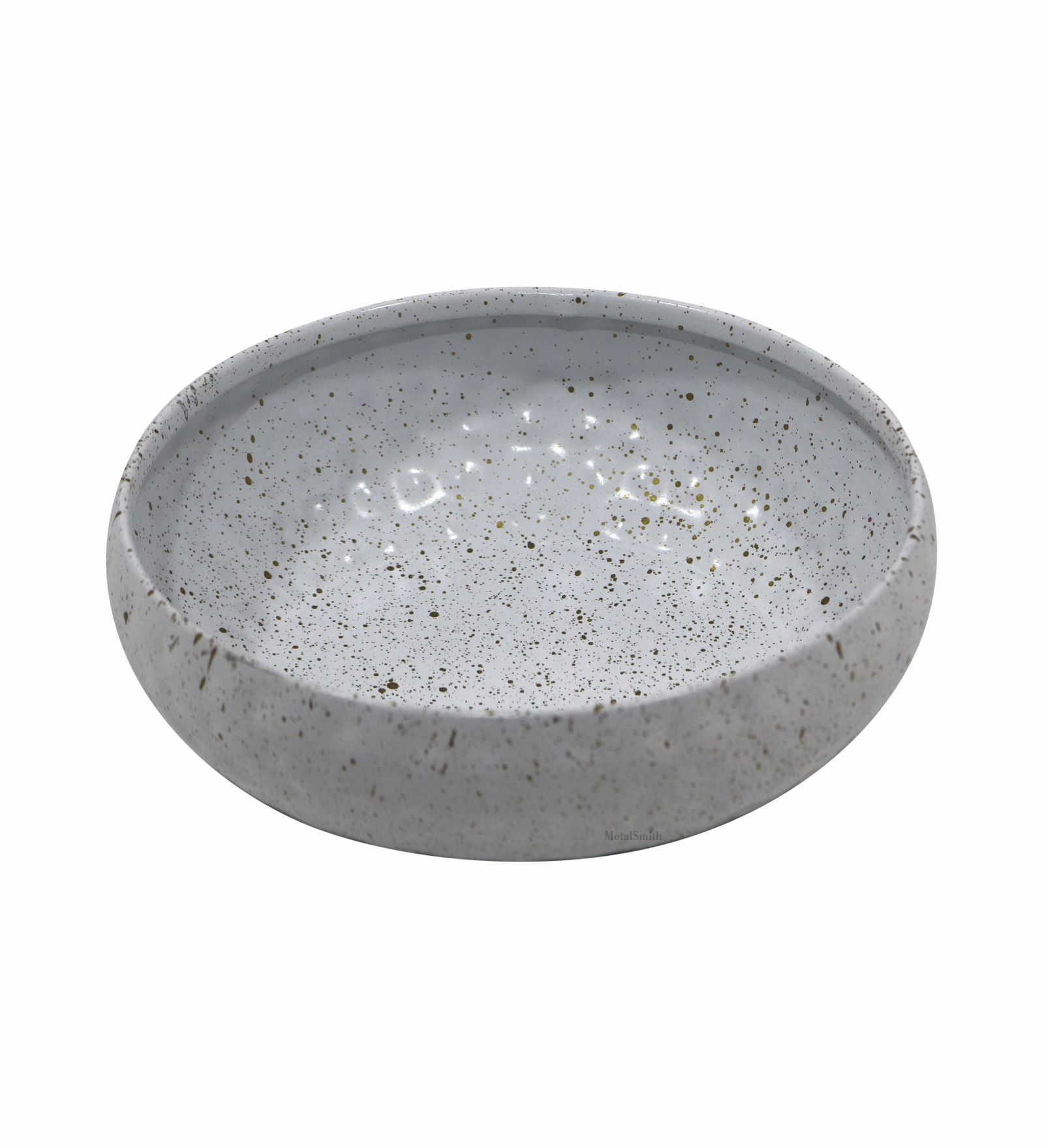 Elora Metal Serving Bowl - White