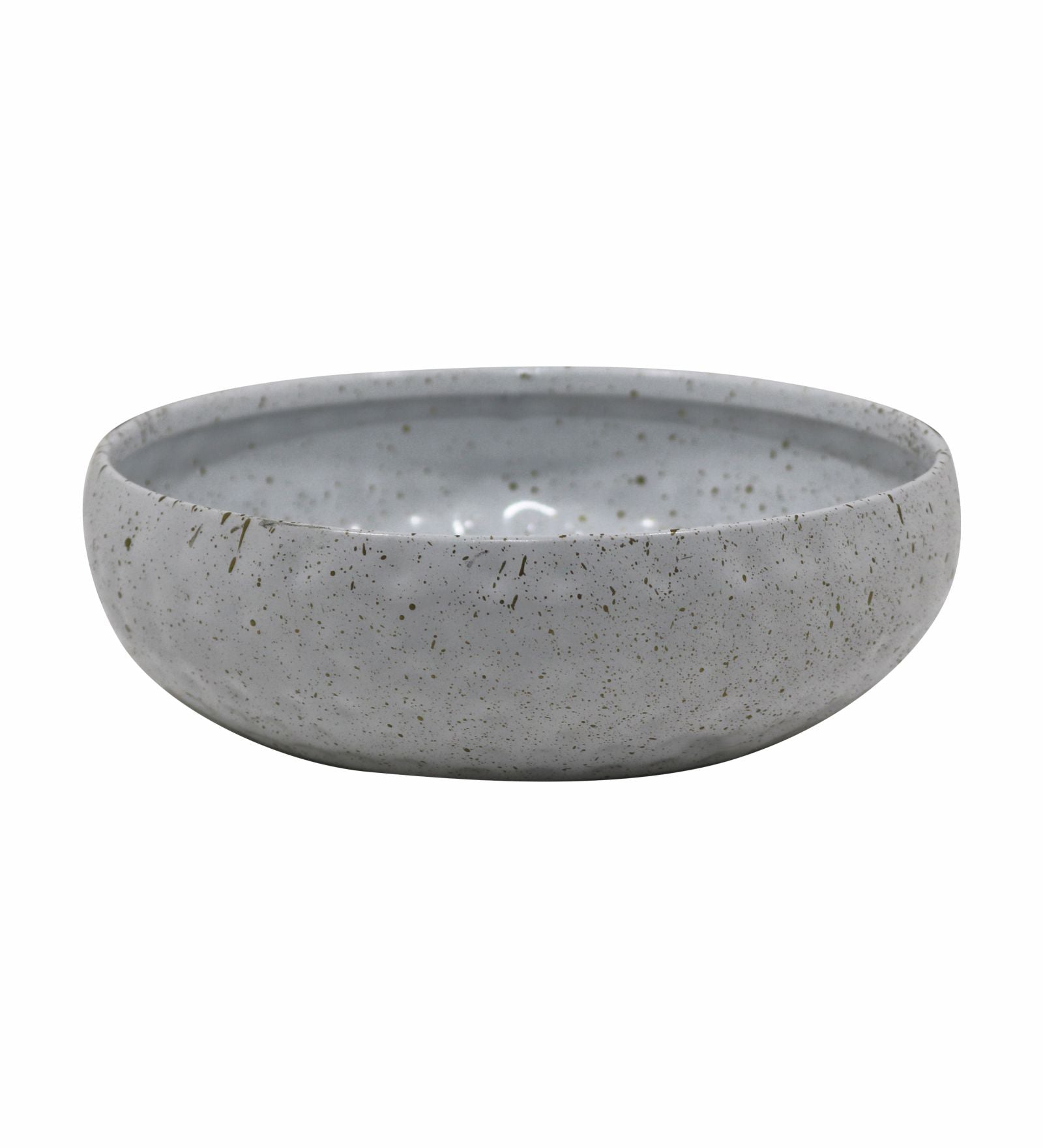 Elora Metal Serving Bowl - White