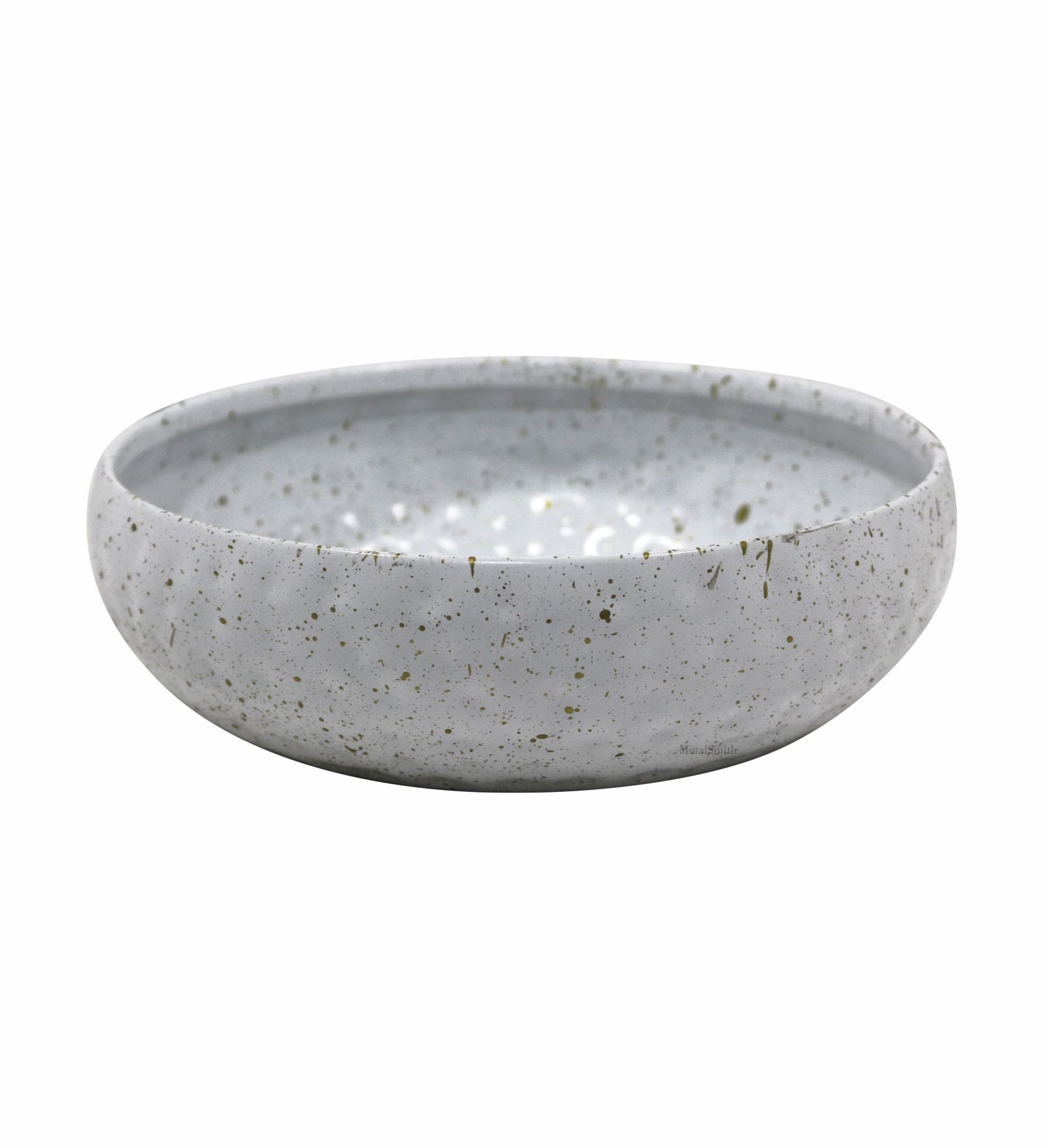 Elora Metal Serving Bowl - White