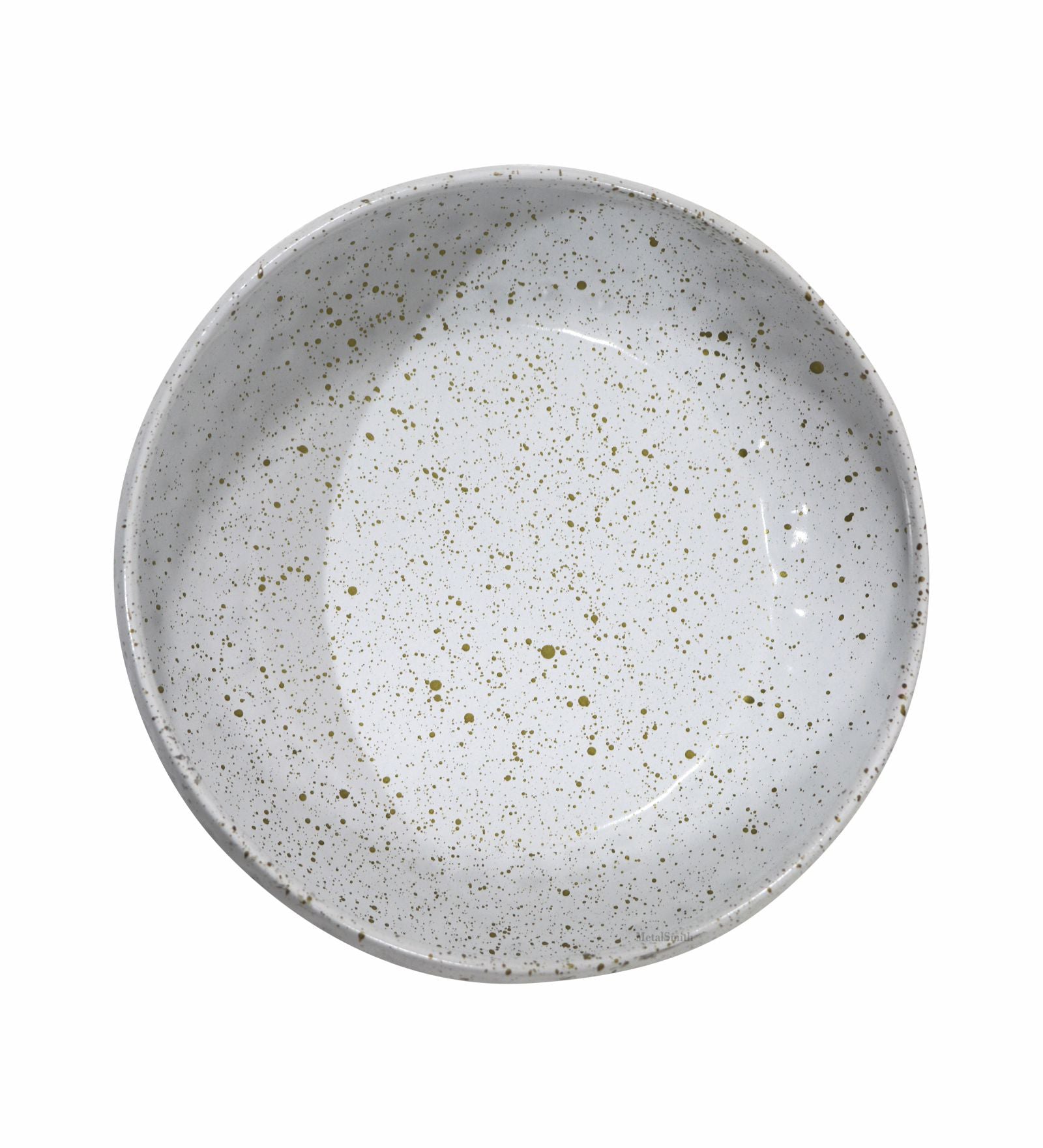 Elora Metal Serving Bowl - White