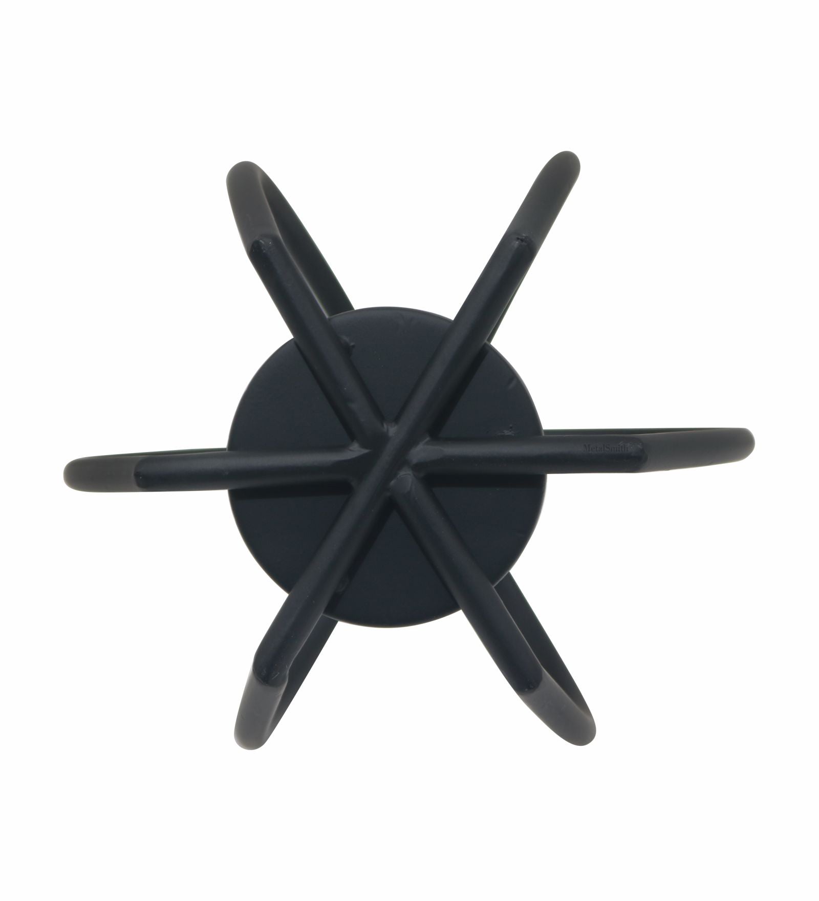 Pumpkin Shaped Metal Candle Holder - Black