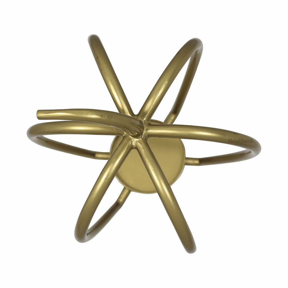 Pumpkin Shaped Metal Candle Holder - Gold