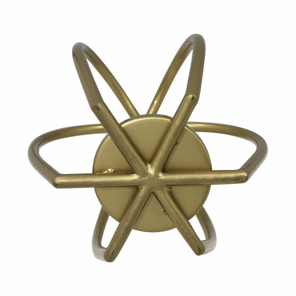 Pumpkin Shaped Metal Candle Holder - Gold