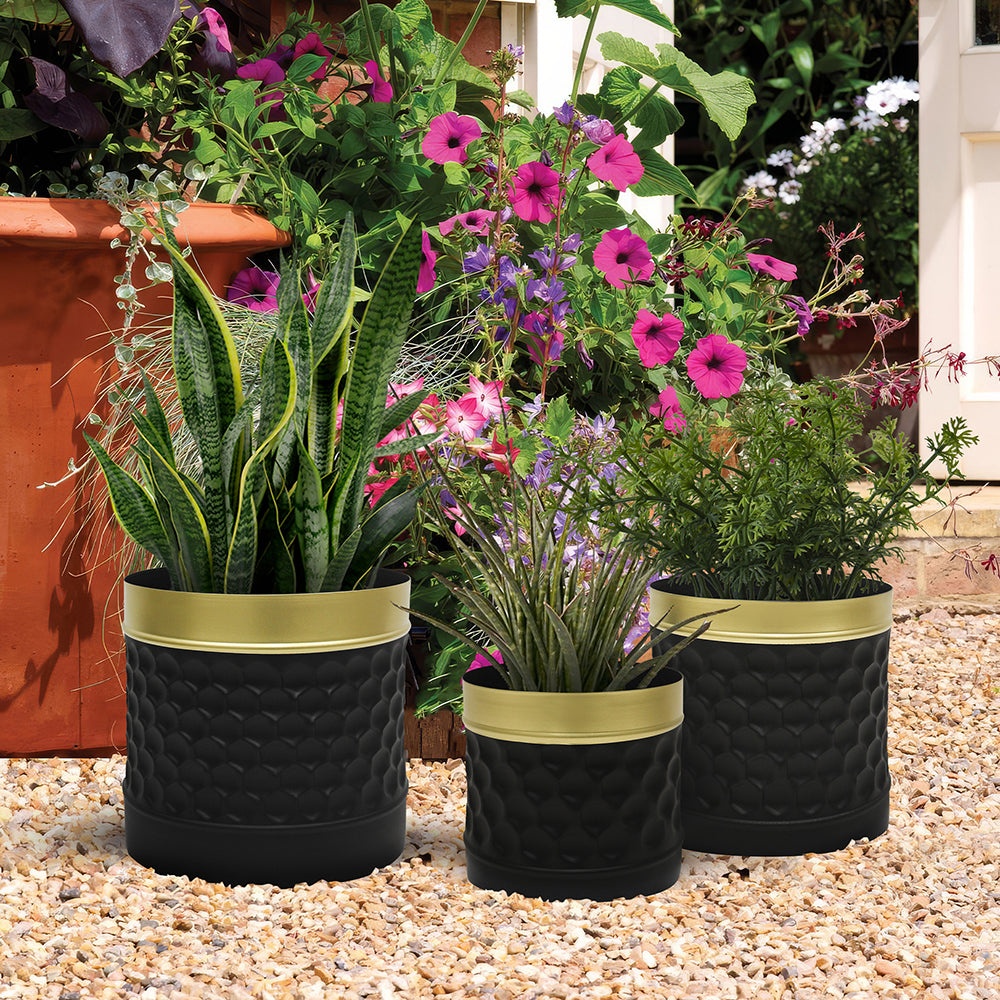 Pack of 3 Iron Planter Pot For Indoor And Outdoor Décor