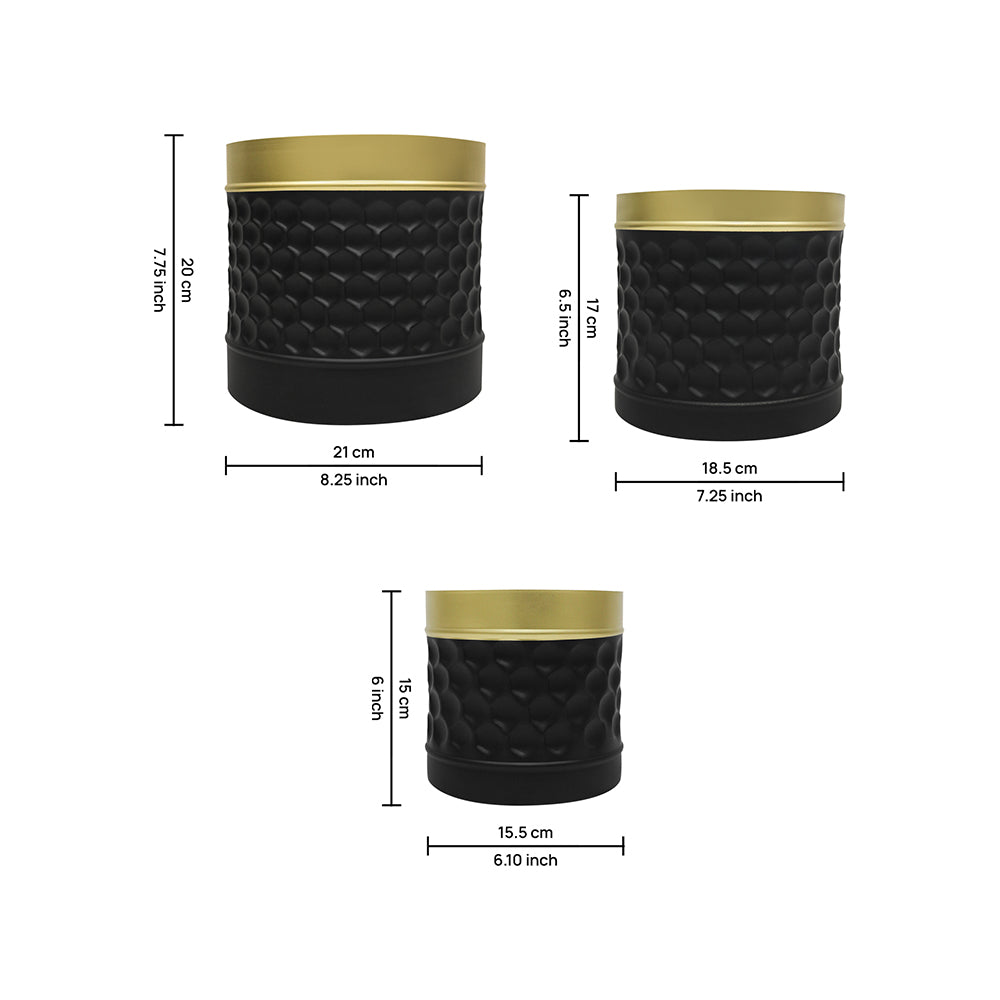 Pack of 3 Iron Planter Pot For Indoor And Outdoor Décor