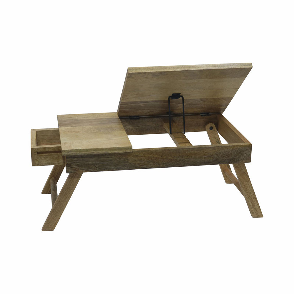 Wooden Decorative Foldable Multipurpose Study Table , Laptop Table For Office , Living Room ( Pre - Assemble )