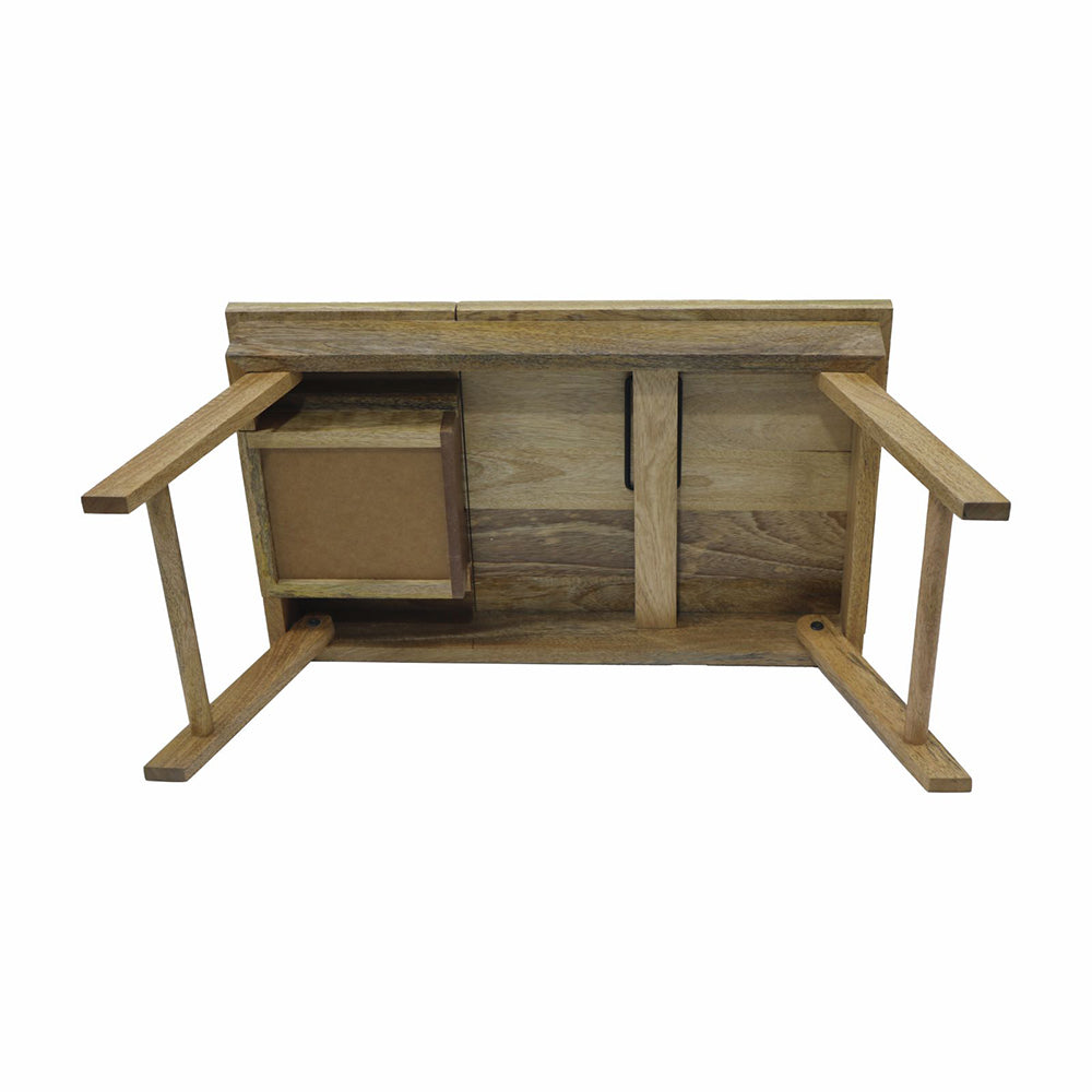 Wooden Decorative Foldable Multipurpose Study Table , Laptop Table For Office , Living Room ( Pre - Assemble )