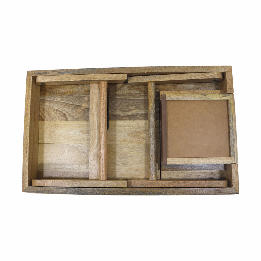 Wooden Decorative Foldable Multipurpose Study Table , Laptop Table For Office , Living Room ( Pre - Assemble )