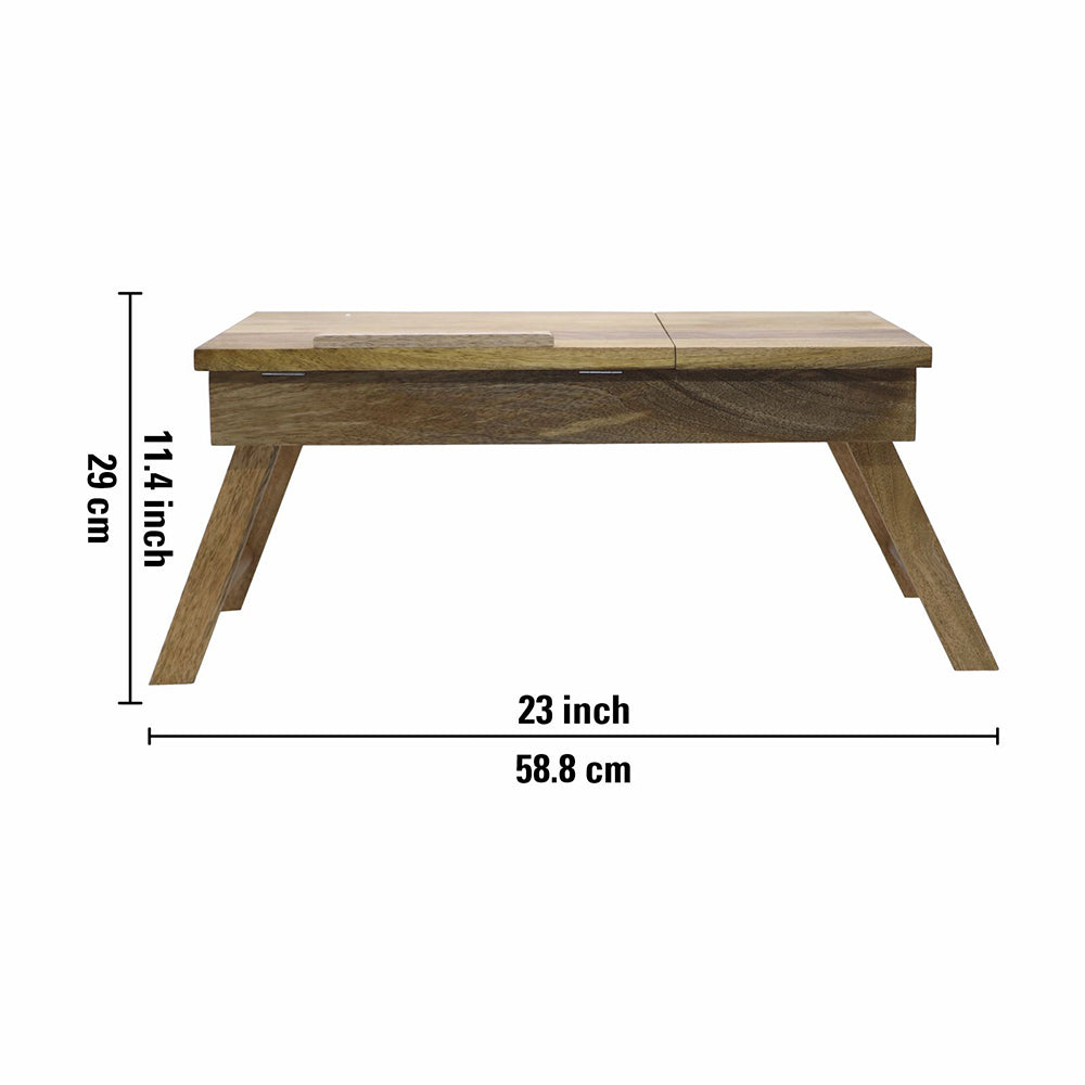 Wooden Decorative Foldable Multipurpose Study Table , Laptop Table For Office , Living Room ( Pre - Assemble )