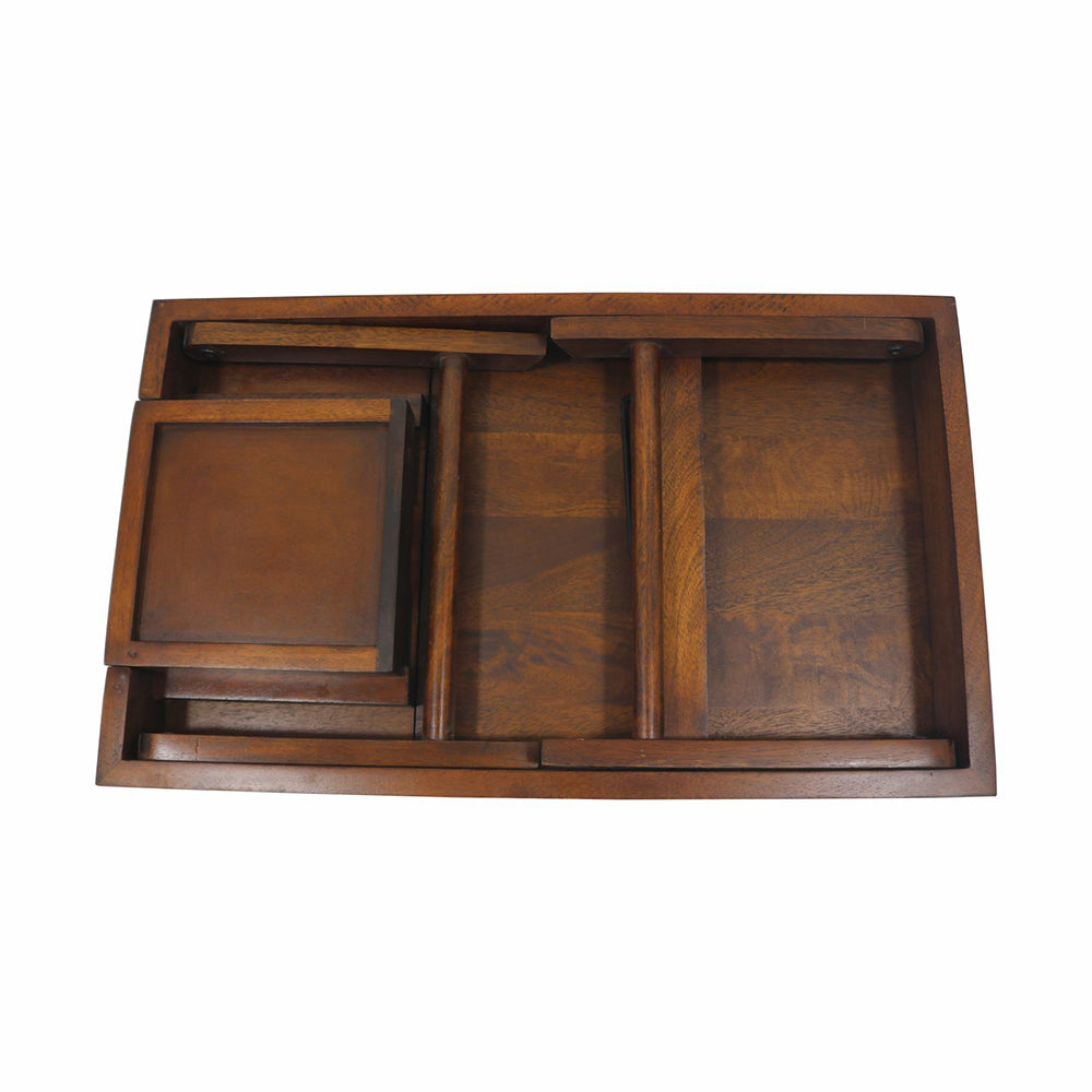 Wooden Decorative Foldable Multipurpose Study Table , Laptop Table For Office , Living Room ( Pre - Assemble )